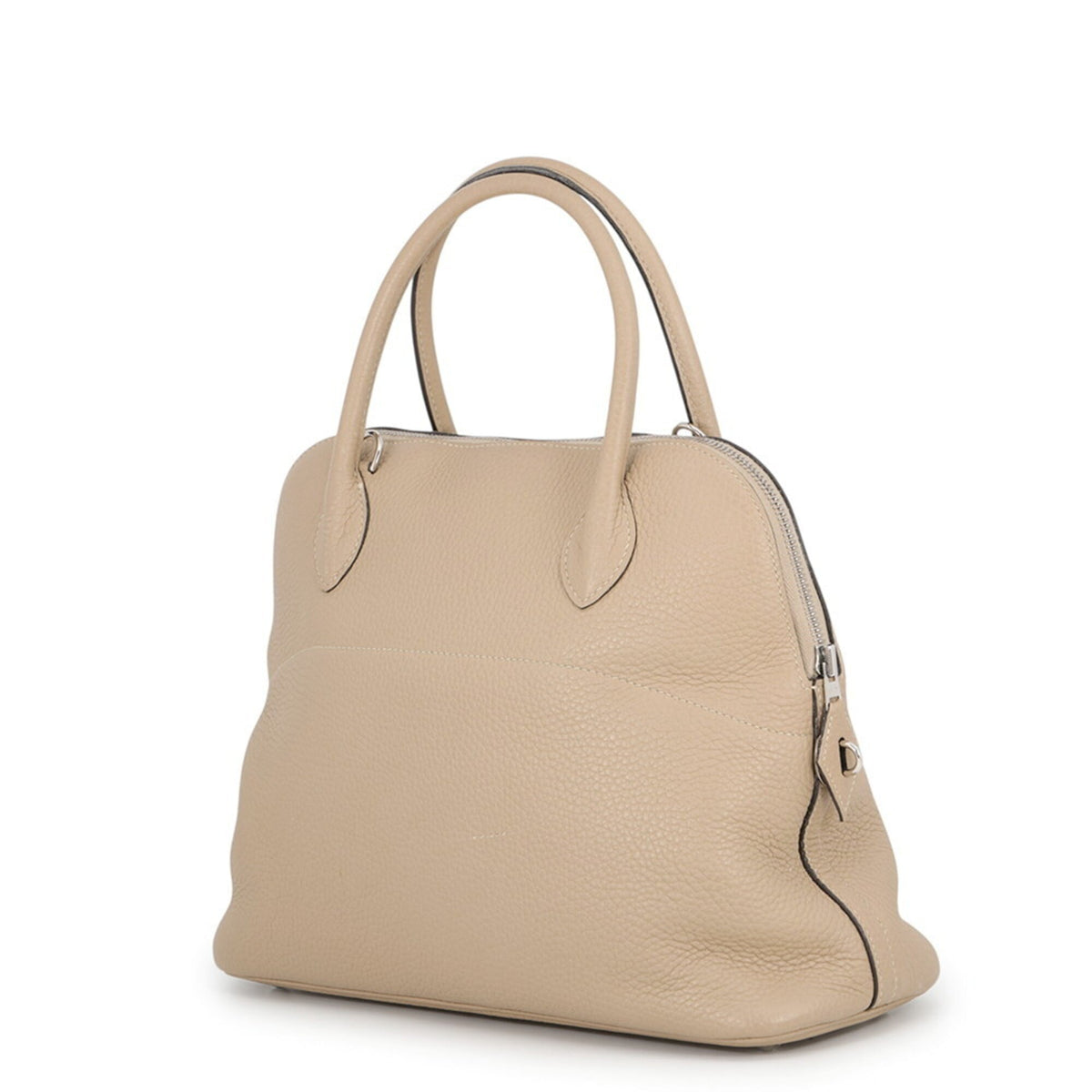 Hermes Beige Etoupe Gray Taurillon Clemence Leather Handbag (Pre-Owned)