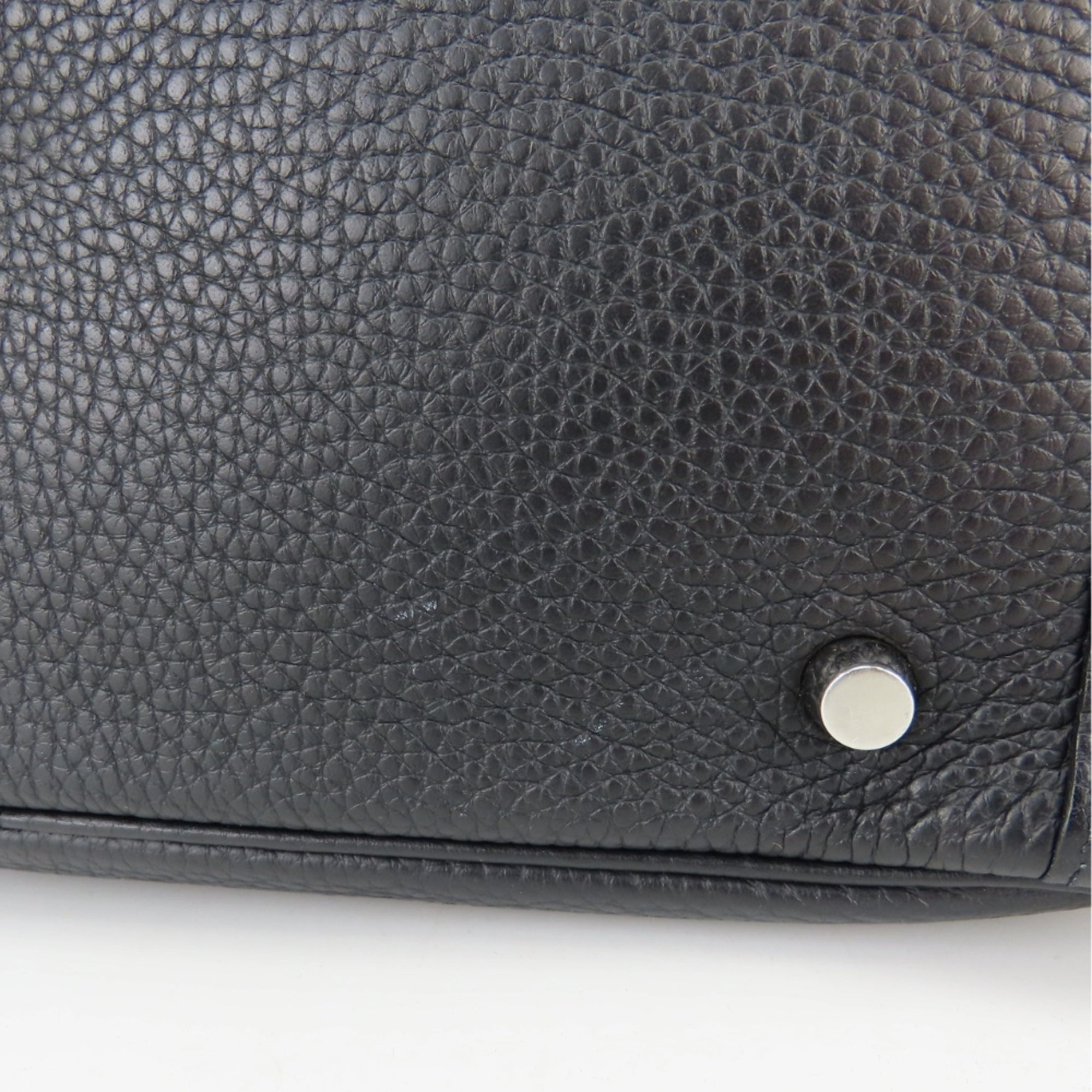 Hermes Lindy Black Taurillon Clemence Leather Handbag (Pre-Owned)