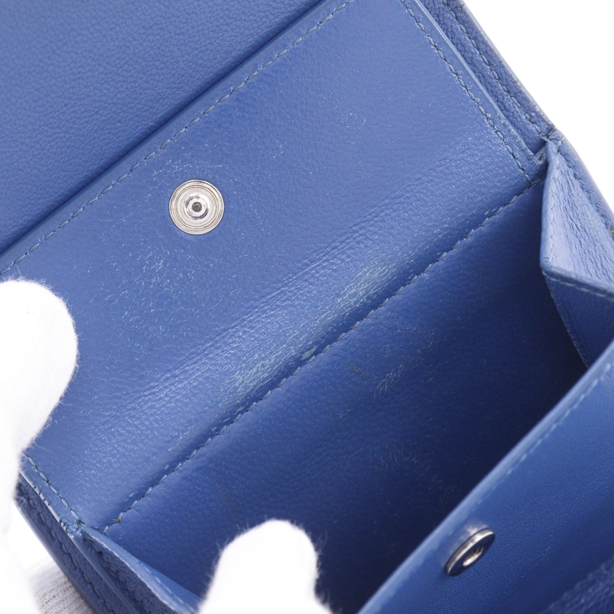 Balenciaga Blue Leather Wallet (Bi-Fold) (Pre-Owned)