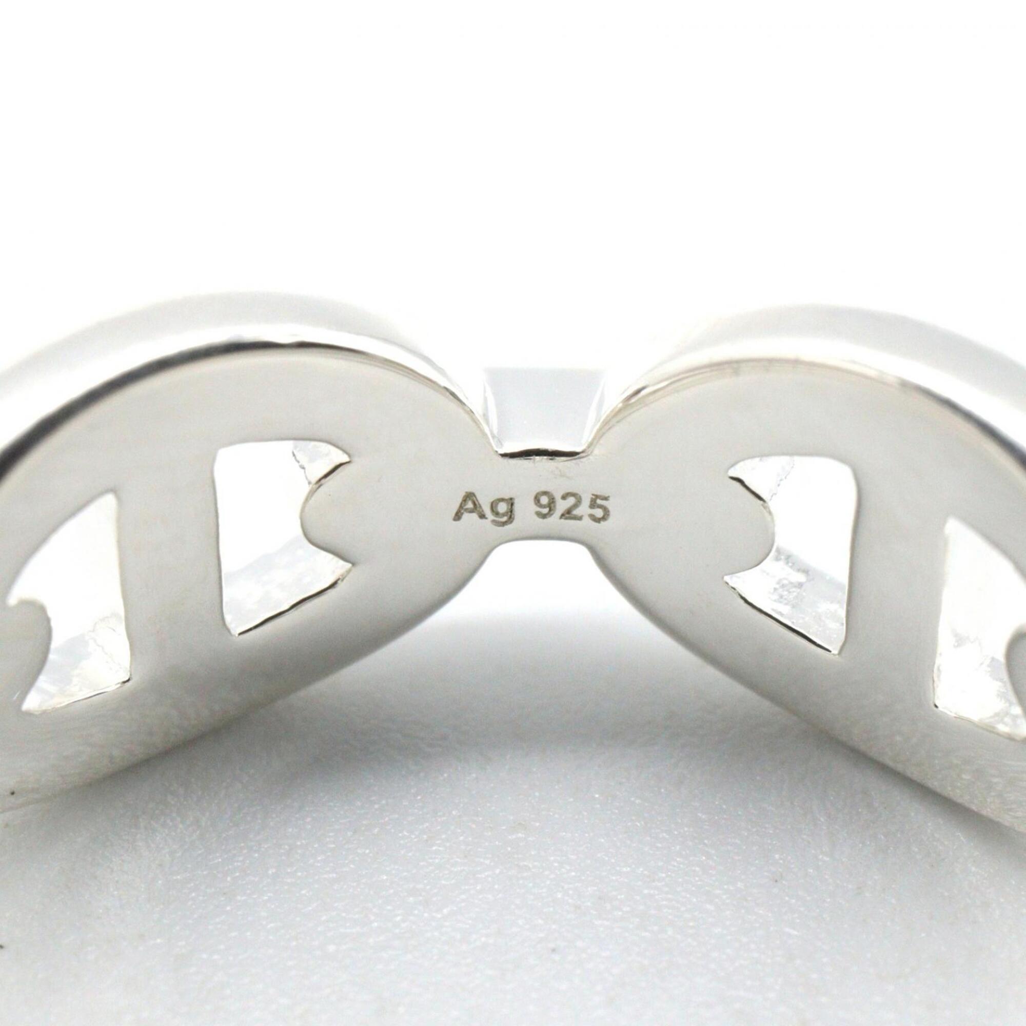 Hermes Silver Silver 925 Band Ring (Pre-Owned)