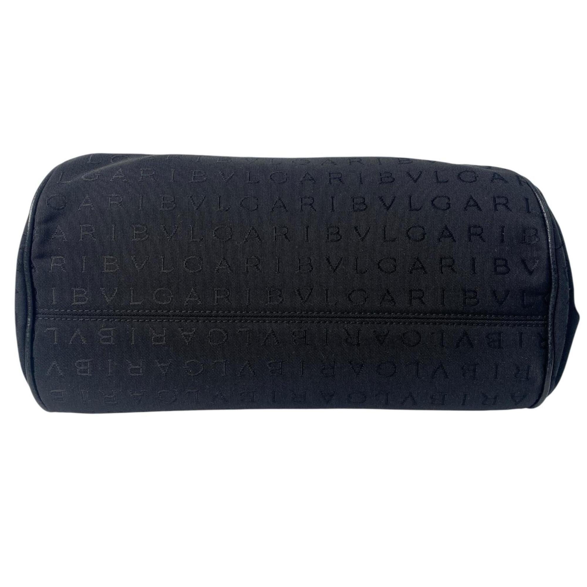 Bvlgari Black Canvas Leather Handbag (Pre-Owned)