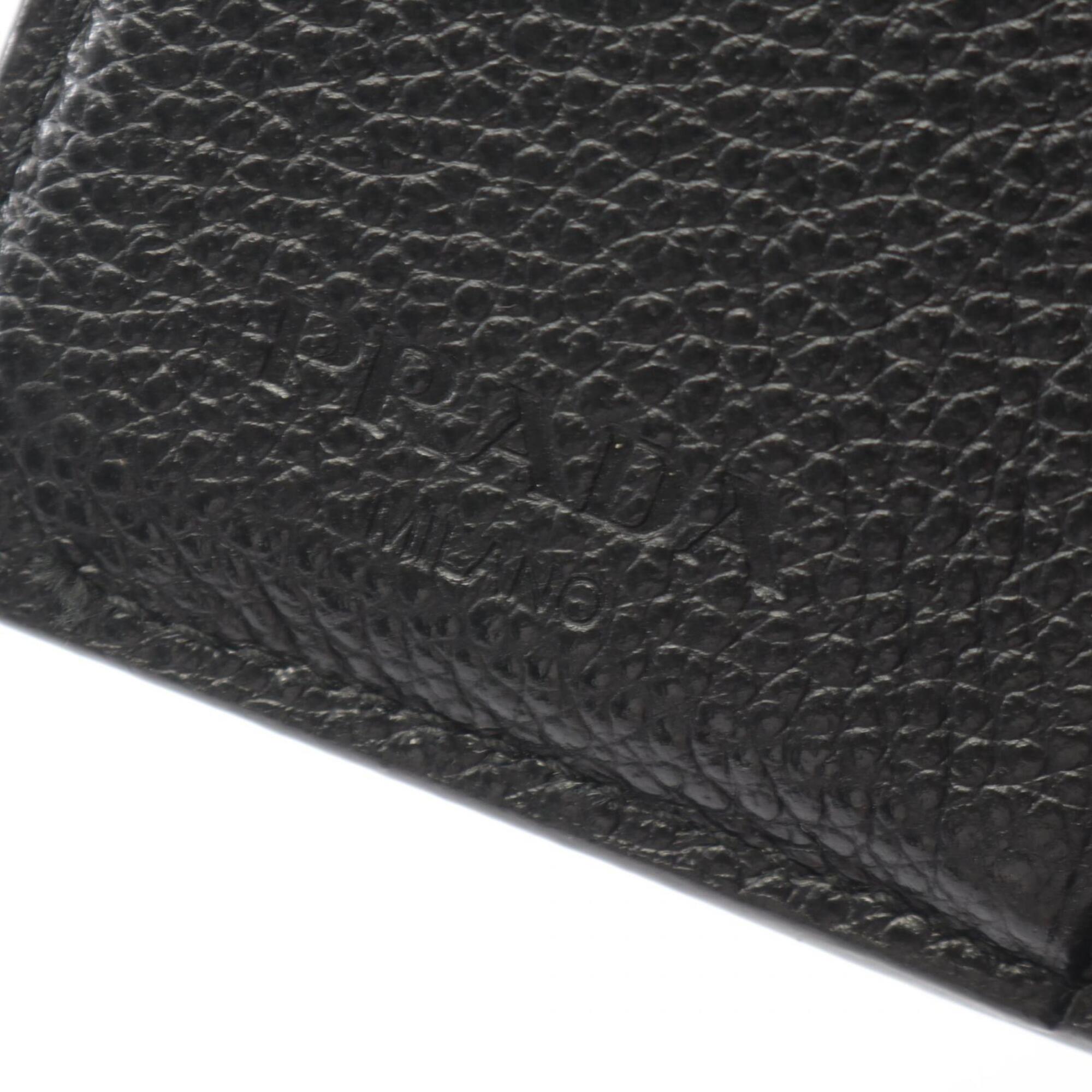 Prada Black Leather Bill Wallet (Bi-Fold) (Pre-Owned)