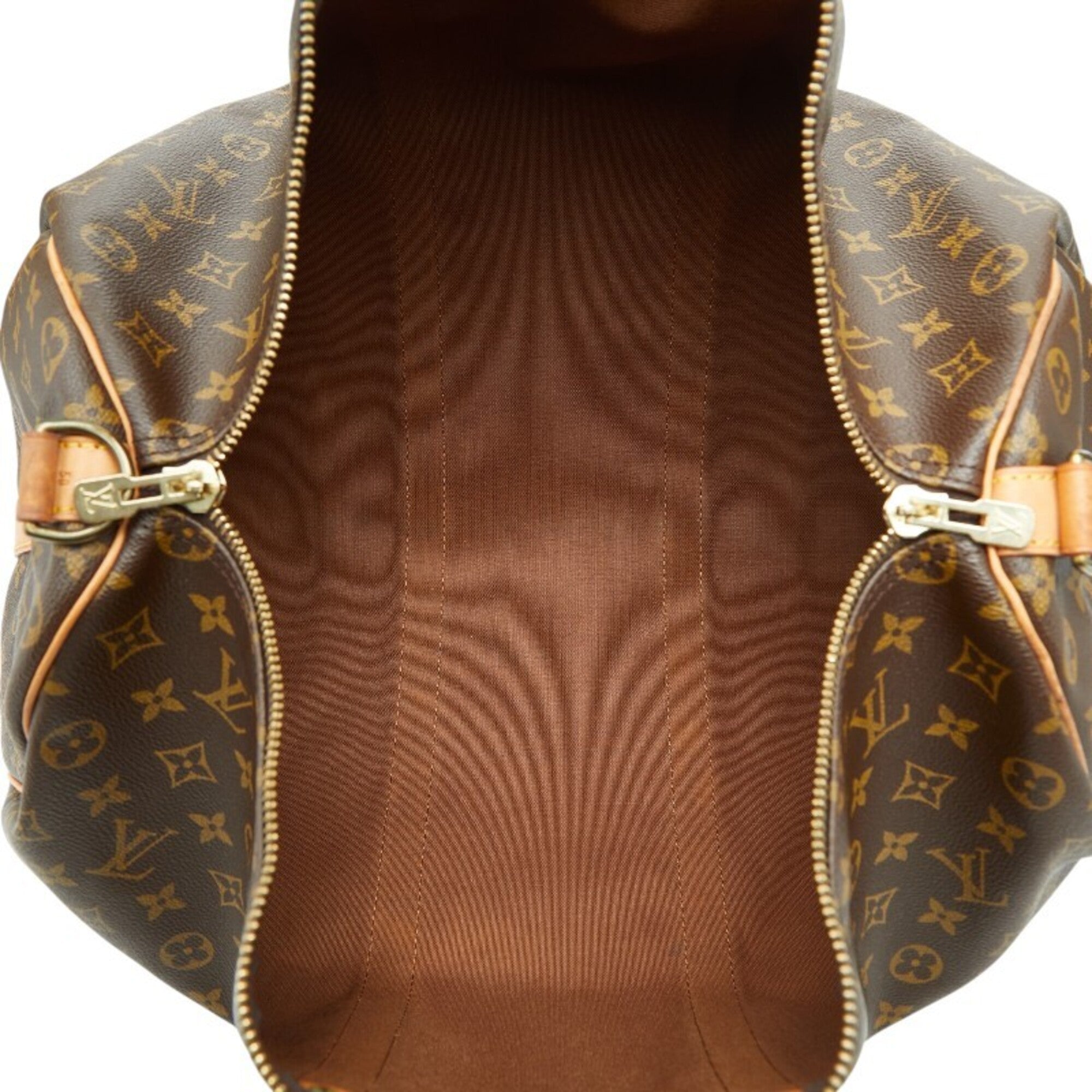 Louis Vuitton Brown Pvc Leather Boston Bag (Pre-Owned)