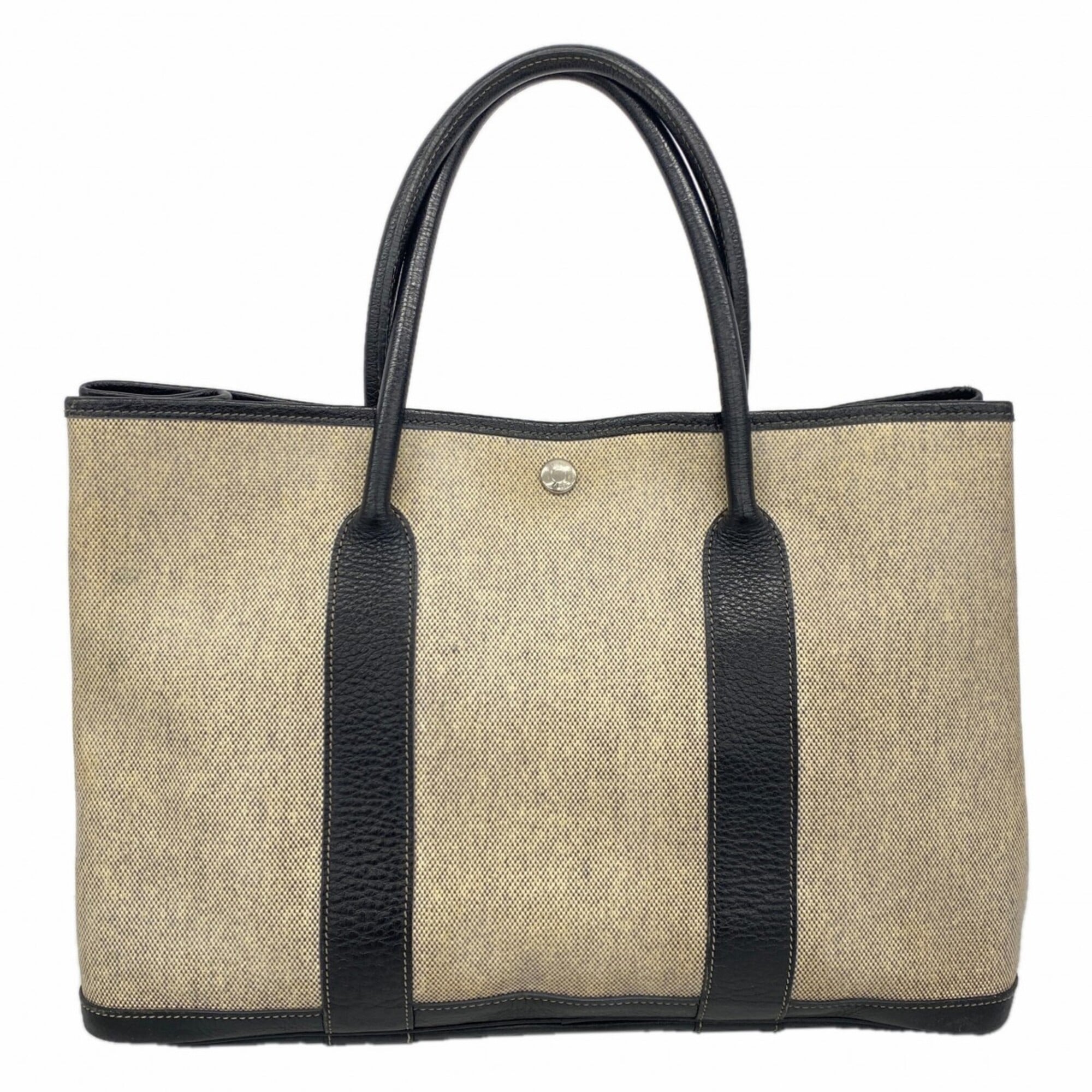 Hermes Black Toile H Tote Bag (Pre-Owned)
