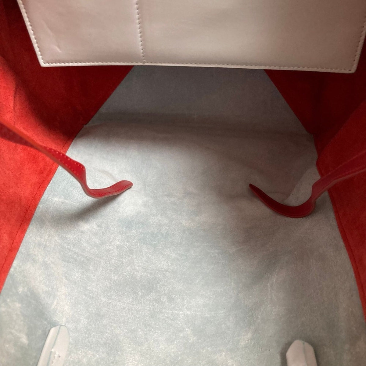Celine Light Blue Red Color Tote Bag (Pre-Owned)