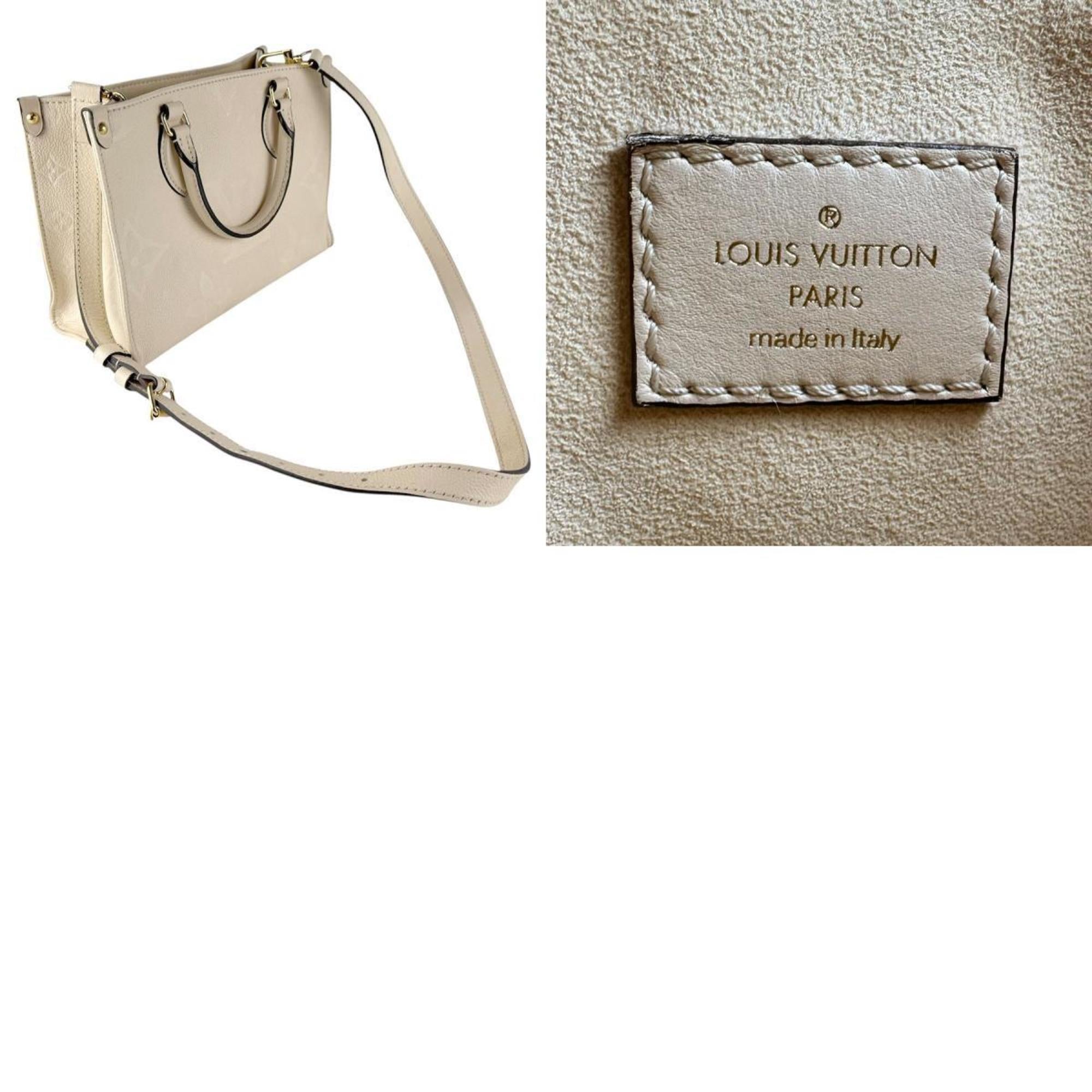 Louis Vuitton Cream Monogram Empreinte Handbag Shoulder Bag (Pre-Owned)