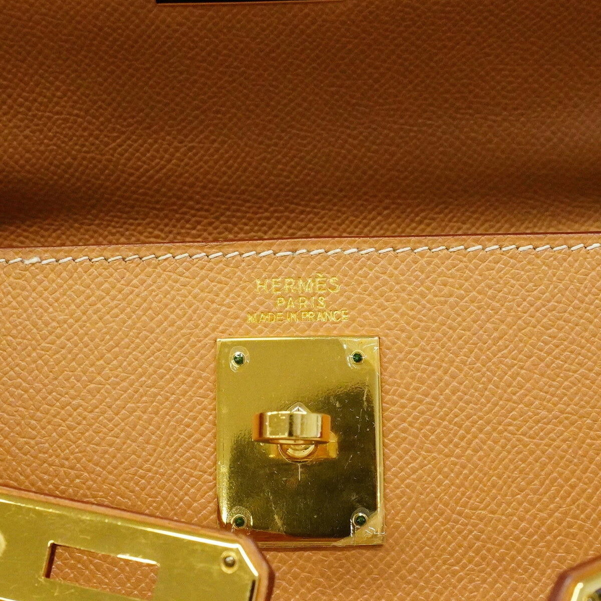 Hermes Natural Sable Courchevel Leather Handbag (Pre-Owned)