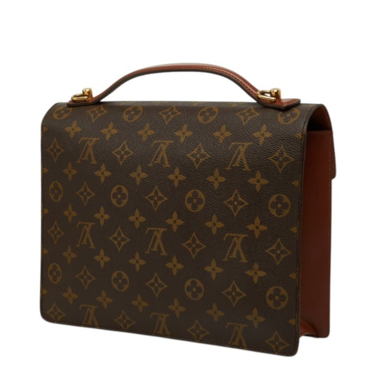 Louis Vuitton Monogram Brown Pvc Leather Handbag Shoulder Bag (Pre-Owned)
