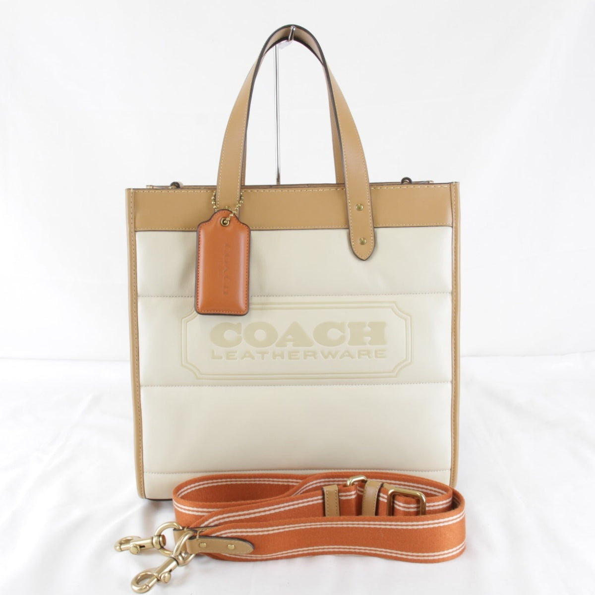 Coach Beige Leather Tote Bag (Pre-Owned)