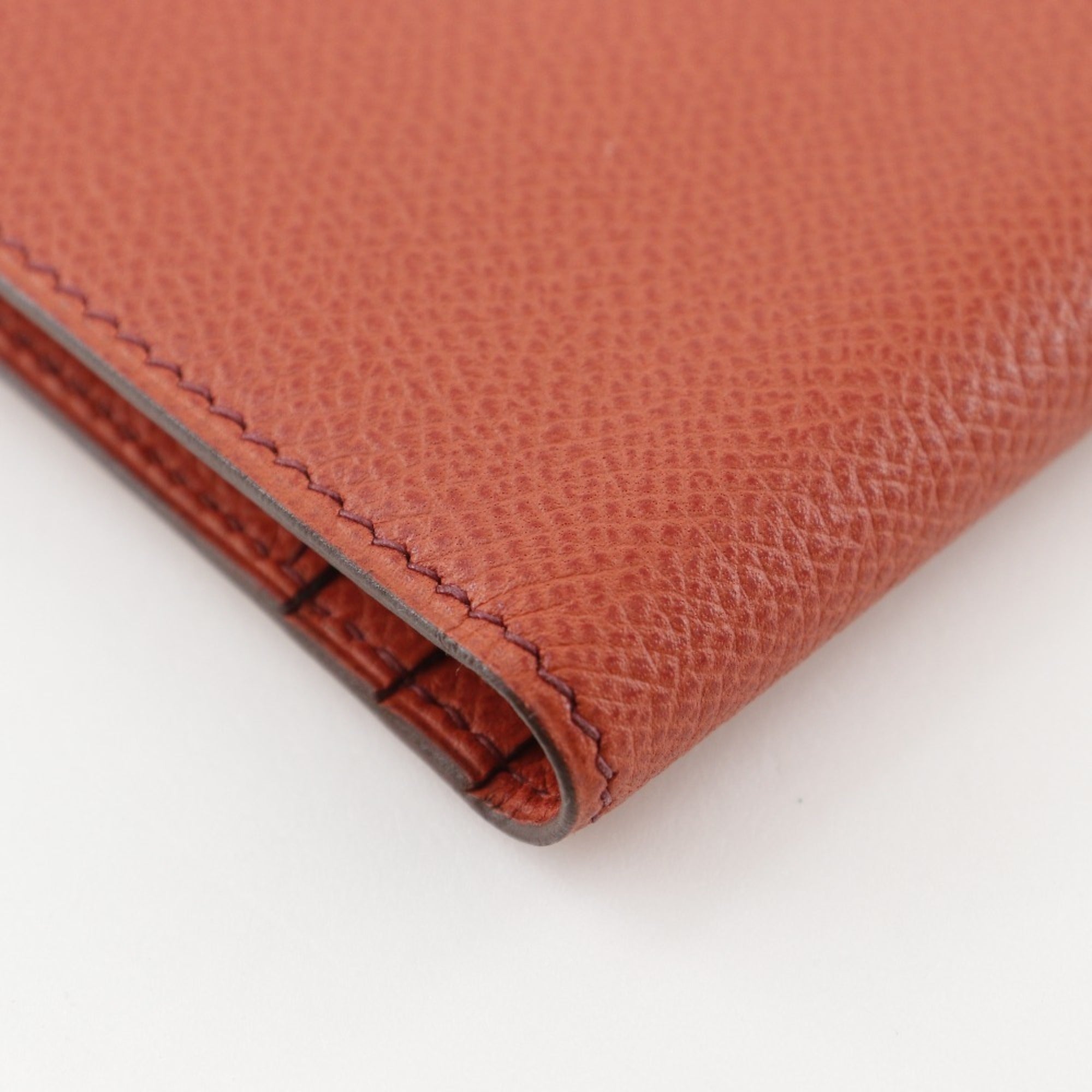 Hermes Orange Epsom Leather Long Wallet (Bi-Fold) (Pre-Owned)