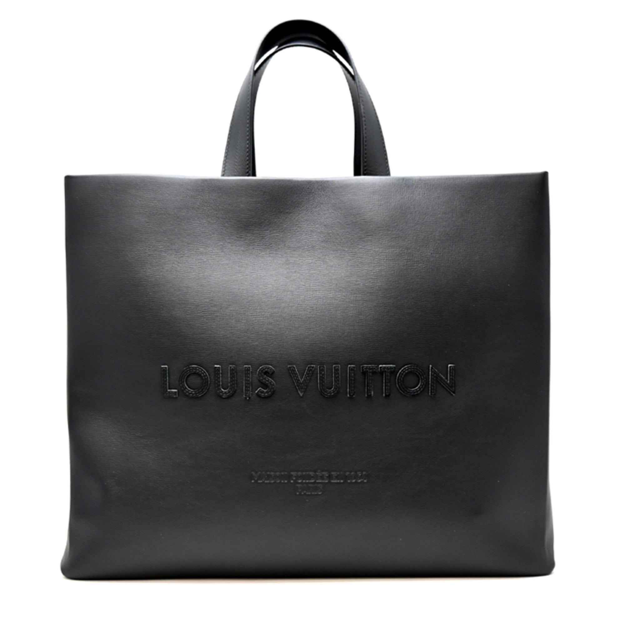 Louis Vuitton Black Leather Tote Bag (Pre-Owned)