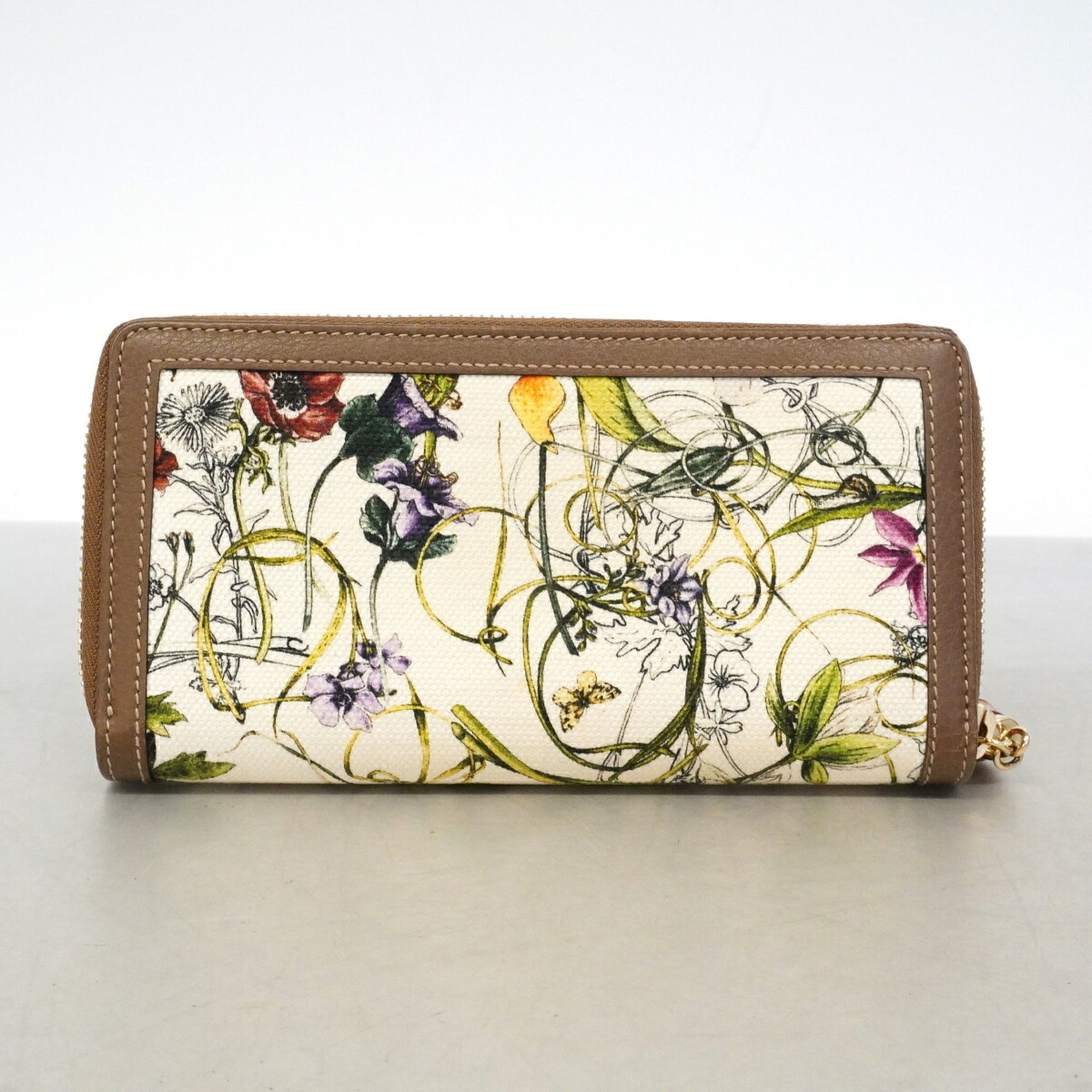 Gucci Brown Canvas Long Wallet (Bi-Fold) (Pre-Owned)