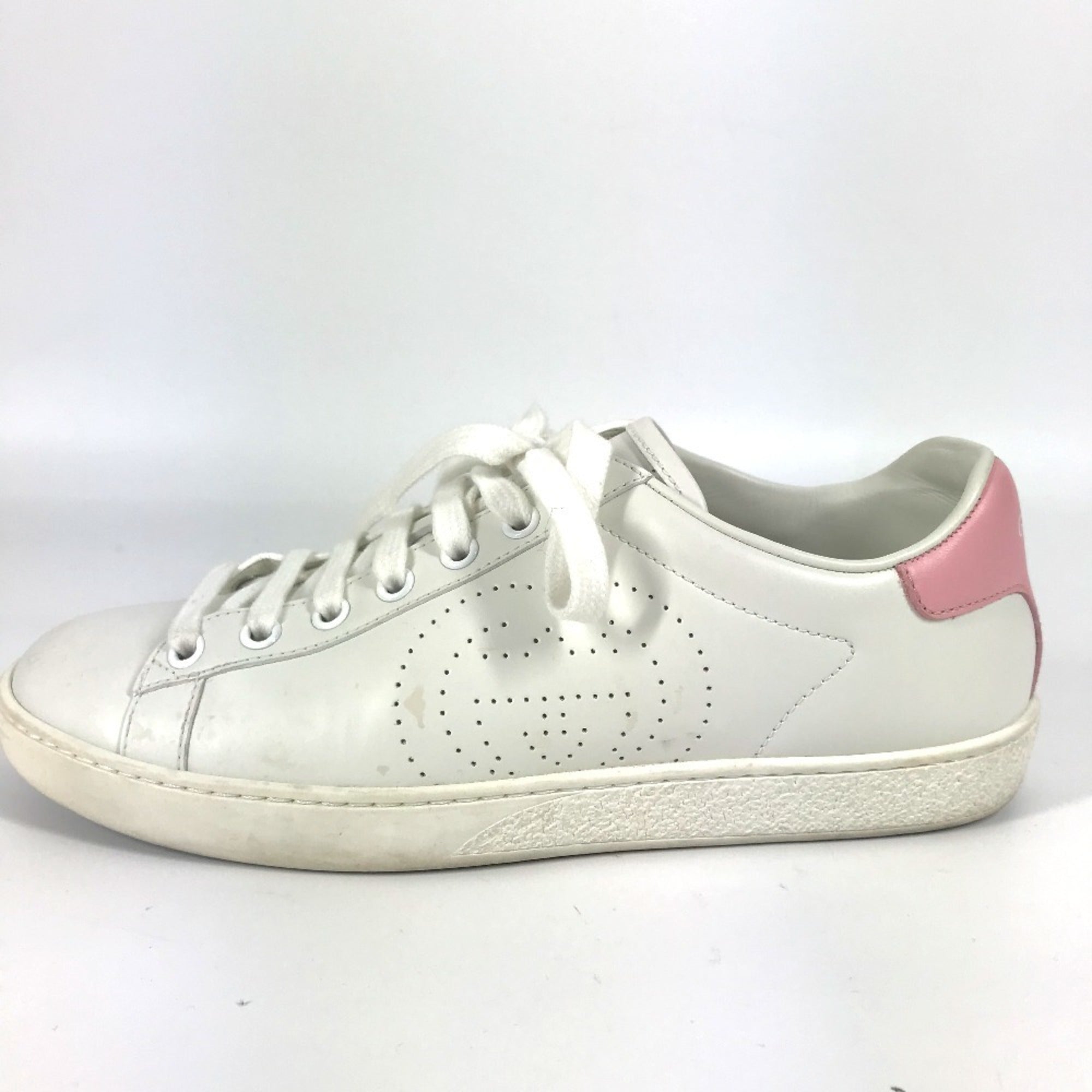 Gucci Pink White Sneakers (Pre-Owned)