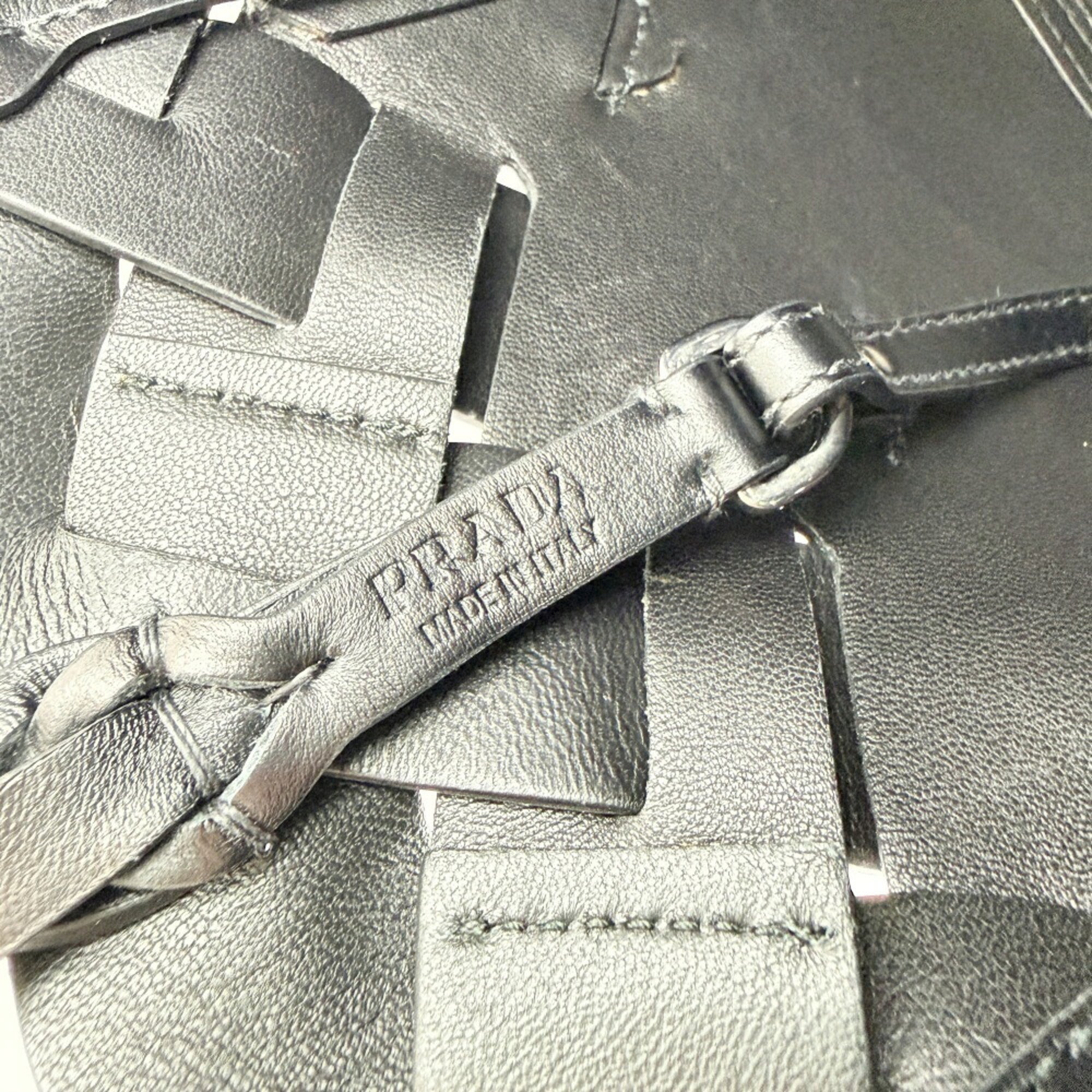Prada Black Leather Tote Bag (Pre-Owned)
