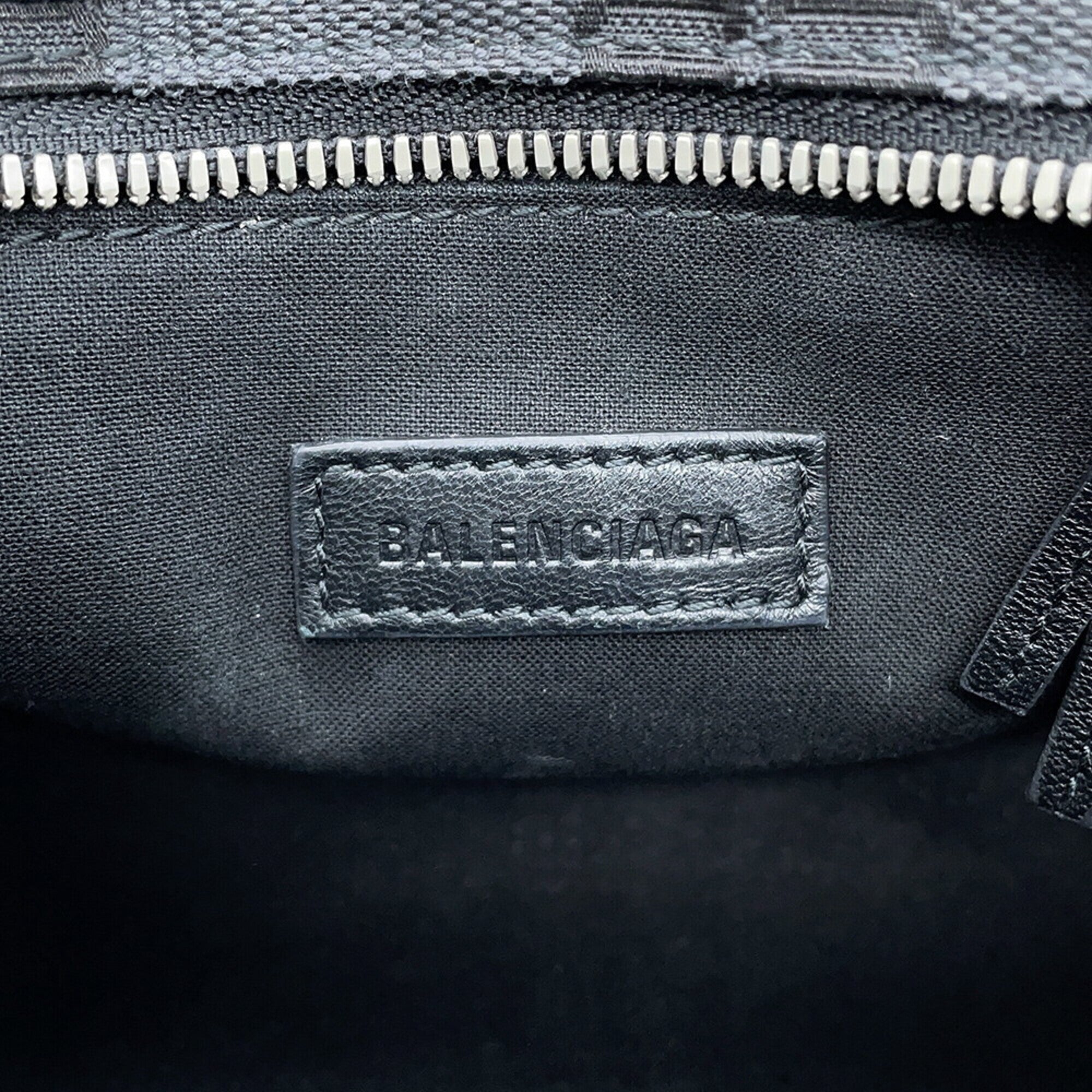 Balenciaga Gray Canvas Handbag Shoulder Bag (Pre-Owned)