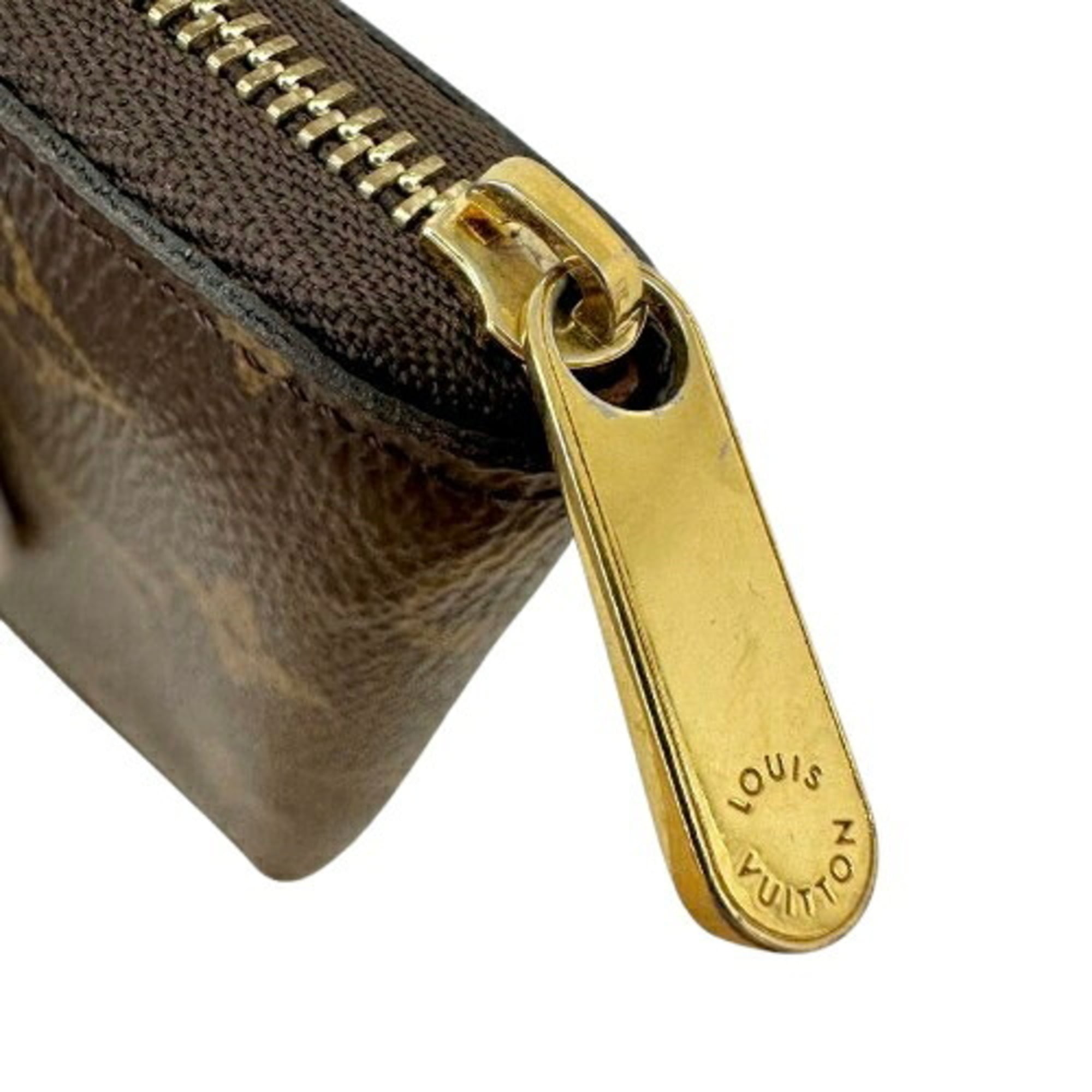Louis Vuitton Monogram Brown Leather Coin Purse/Coin Case (Pre-Owned)