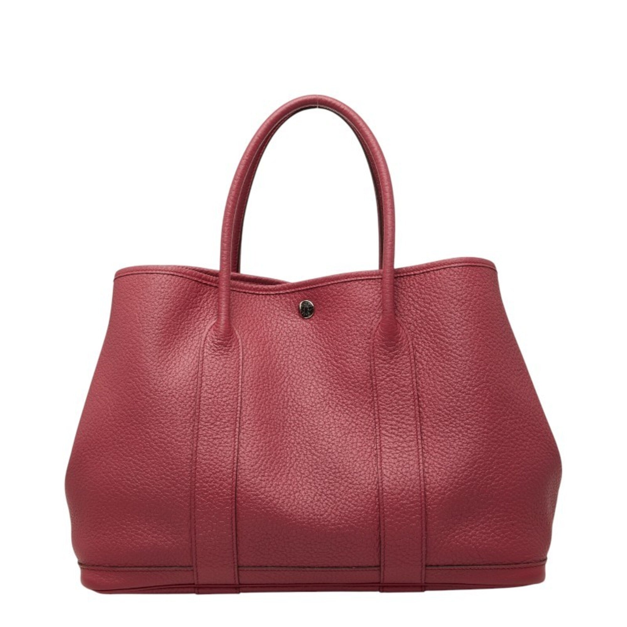 Hermes Garden Pink Negonda Leather Handbag Tote Bag (Pre-Owned)