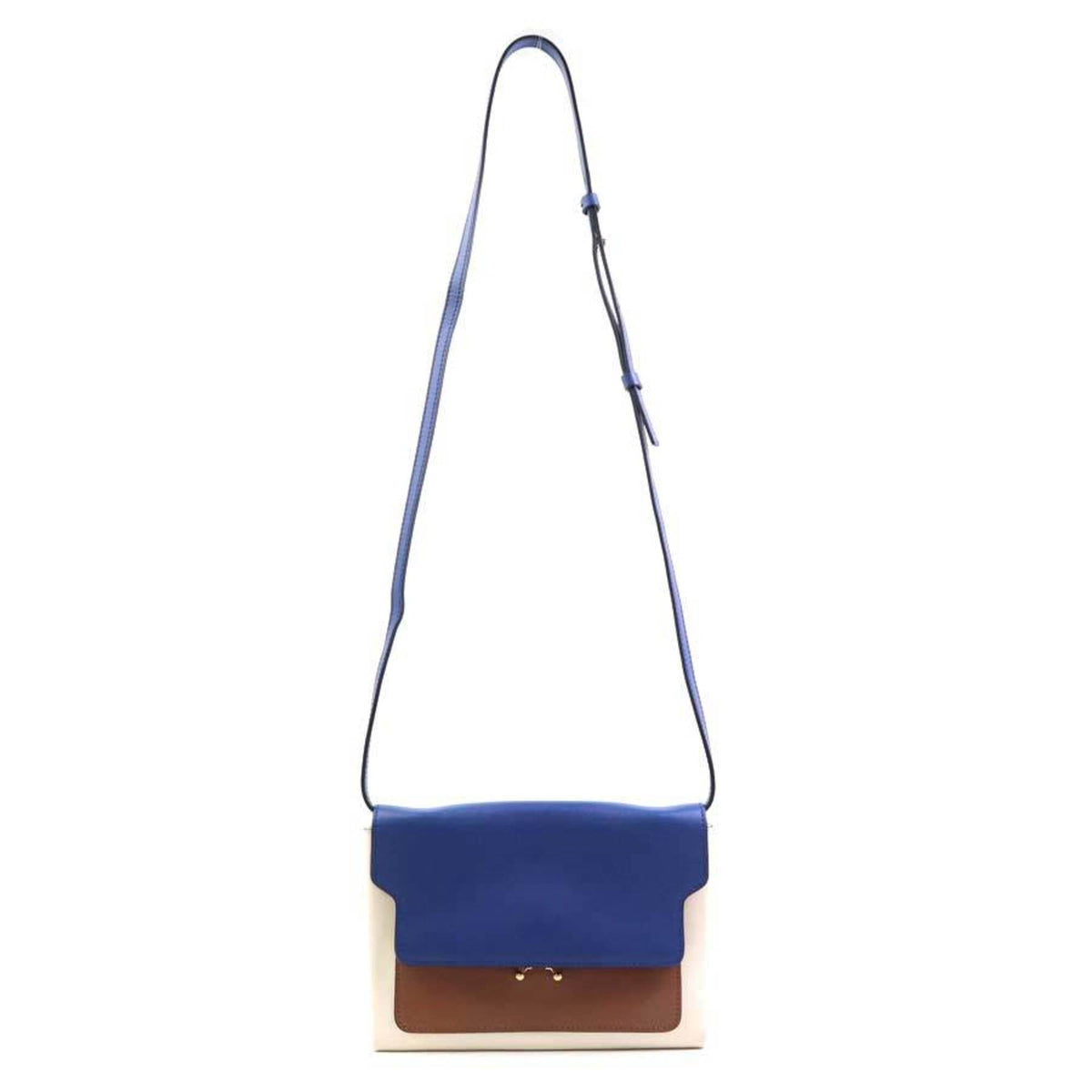Marni Blue Brown Ivory Shoulder Bag (Pre-Owned)