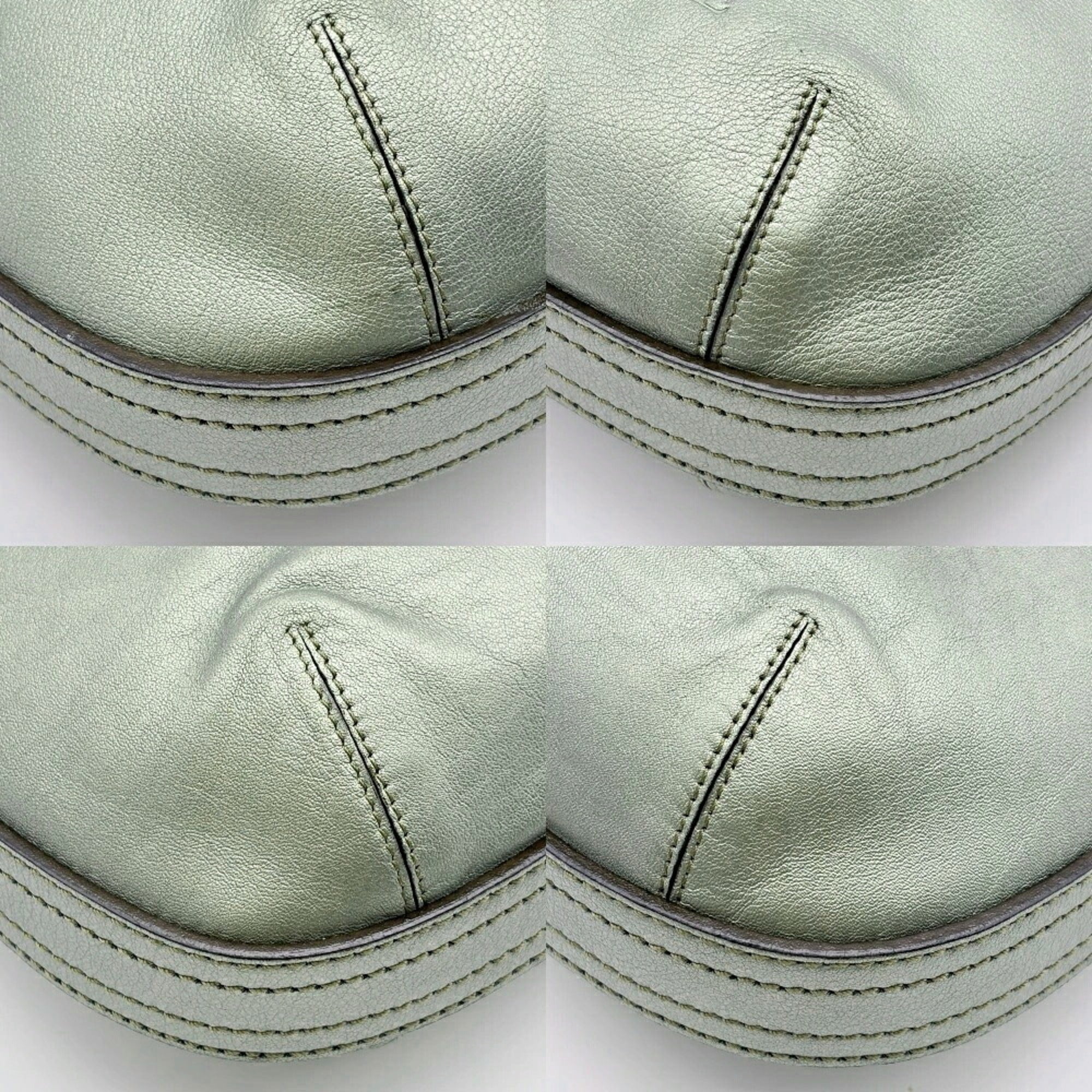 Loewe Moss Green Leather Shoulder Bag (Pre-Owned)