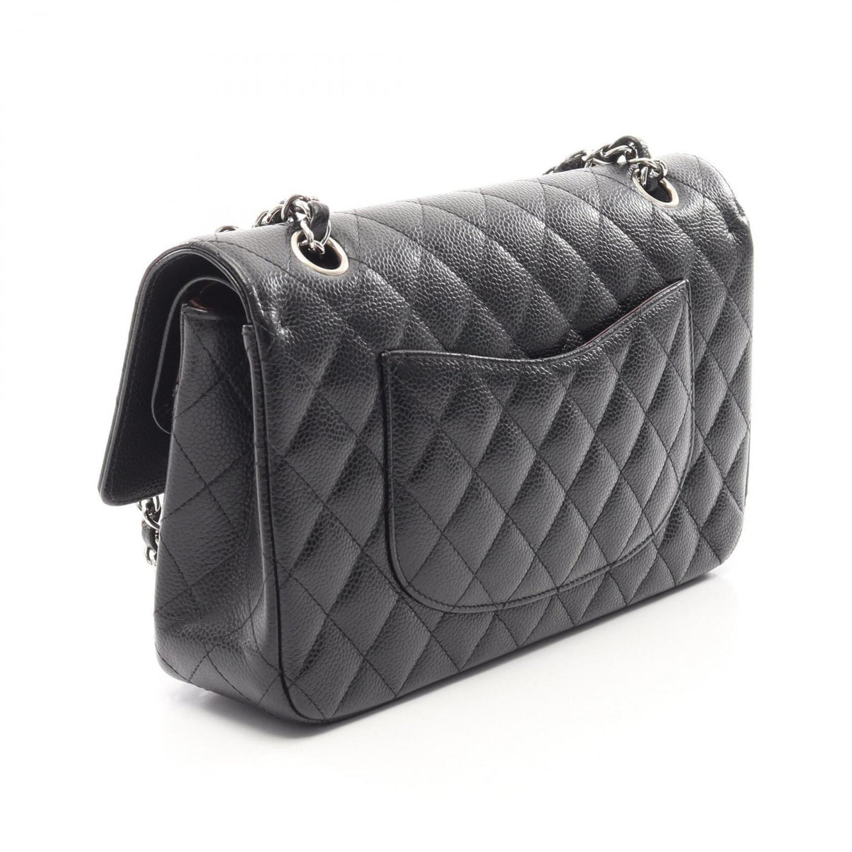 Chanel Black Grained Calfskin Handbag Shoulder Bag (Pre-Owned)