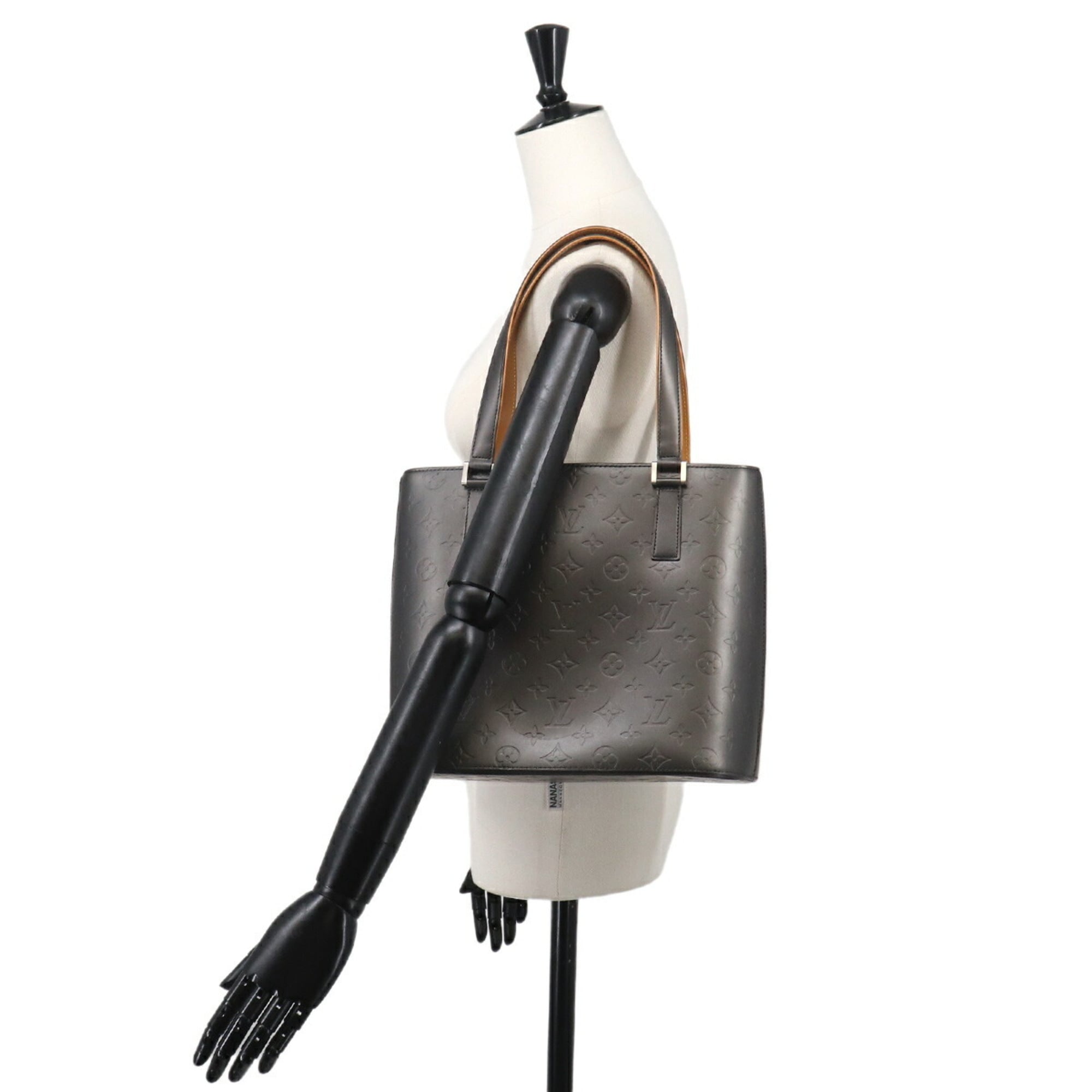 Louis Vuitton Noir Monogram Mat Handbag Tote Bag (Pre-Owned)