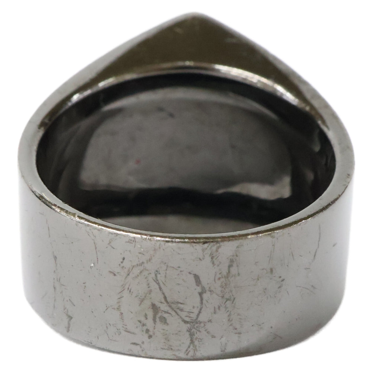 Yohji Yamamoto Black Silver 925 Band Ring (Pre-Owned)