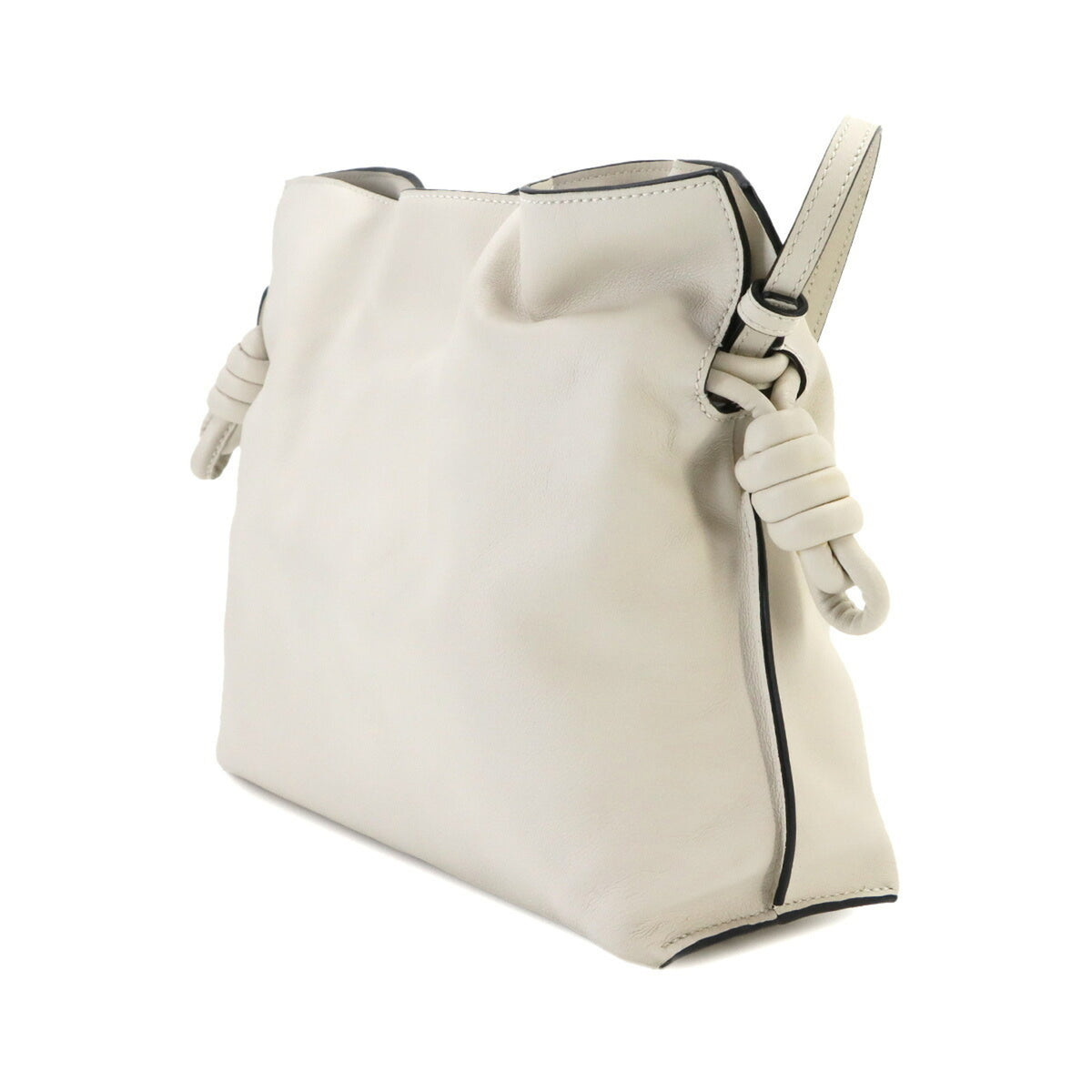Loewe White Leather Handbag Shoulder Bag (Pre-Owned)