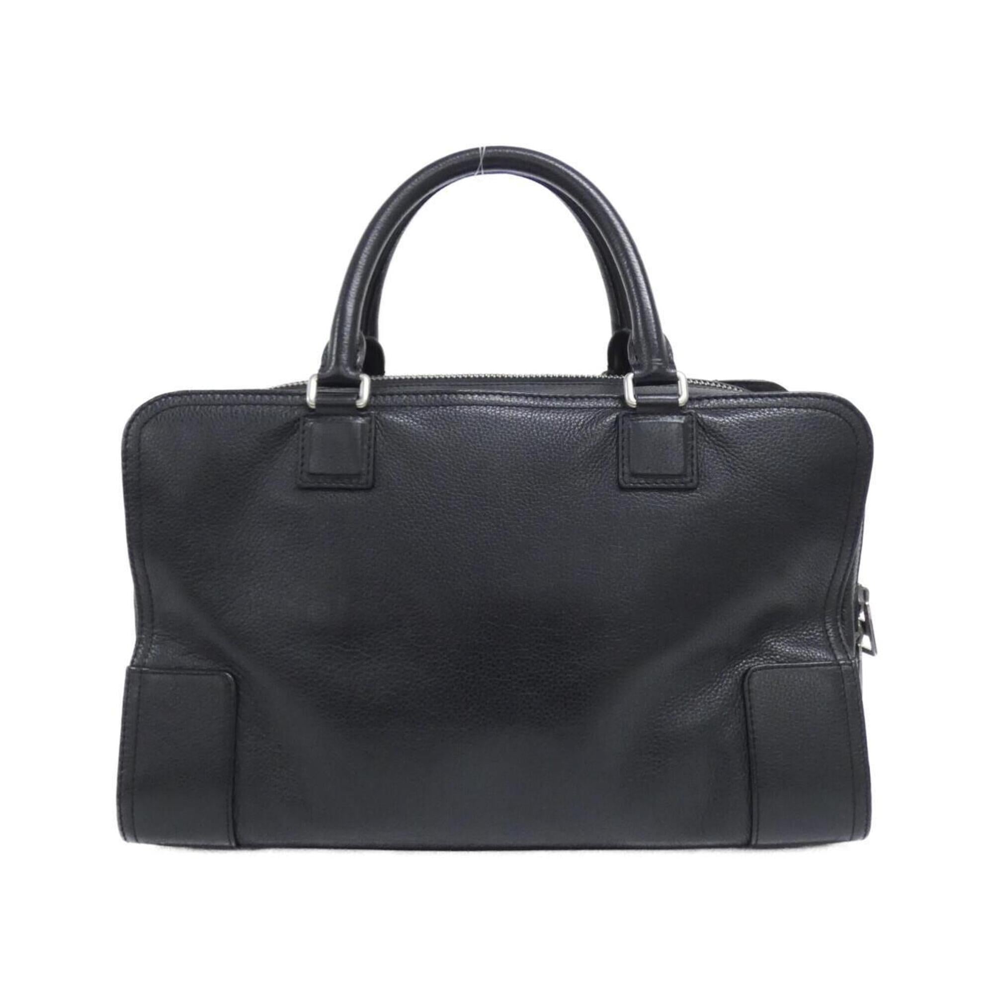 Loewe Black Multi-Color Cotton Leather Handbag (Pre-Owned)