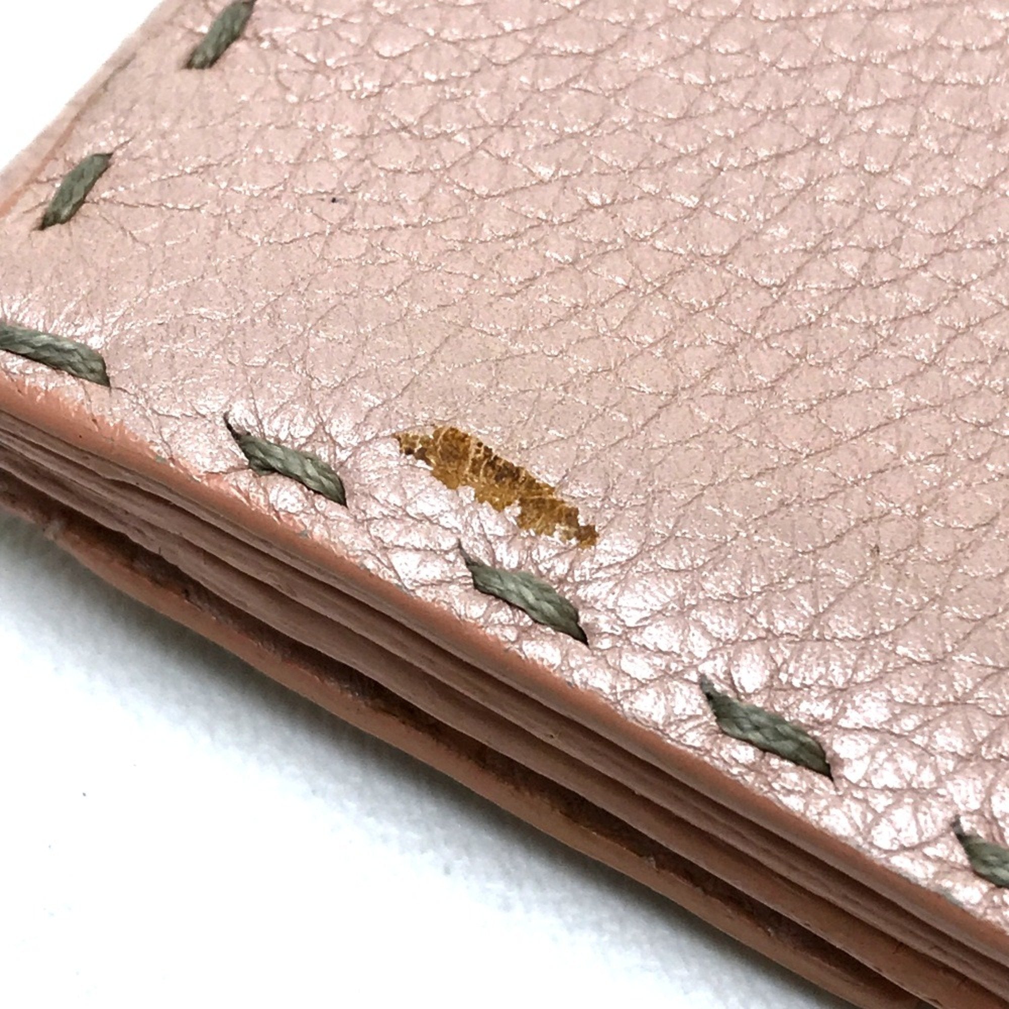 Fendi Pink Leather Long Wallet (Bi-Fold) (Pre-Owned)
