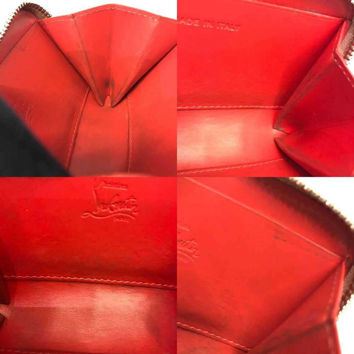 Christian Louboutin Pink Leather Coin Purse/Coin Case (Pre-Owned)
