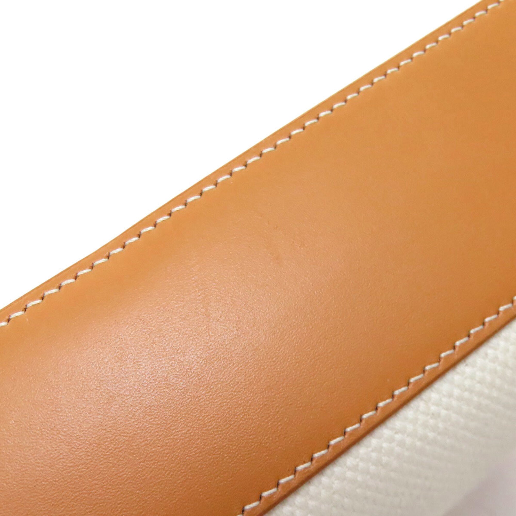 Celine Brown White Canvas Handbag (Pre-Owned)