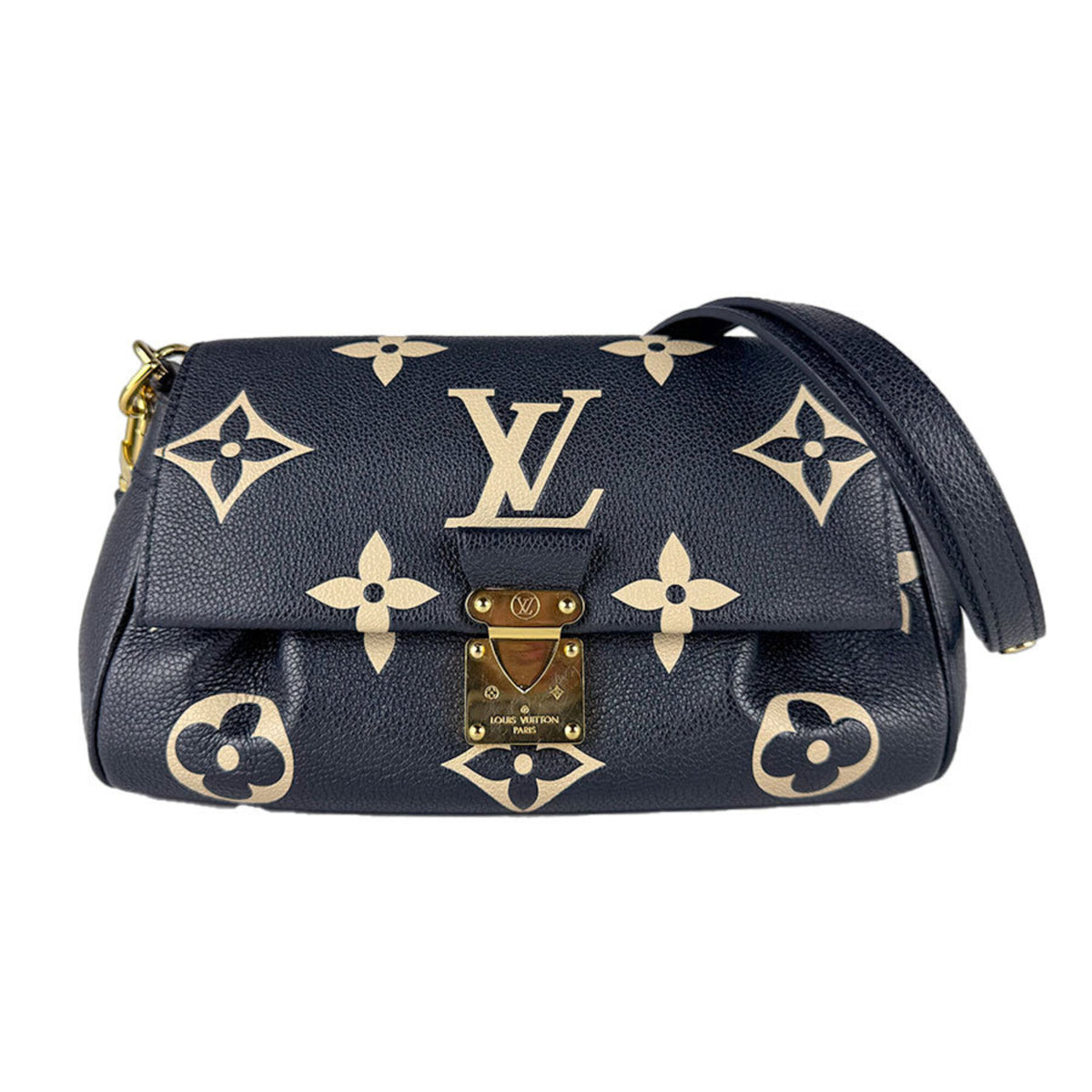 Louis Vuitton Beige Black Monogram Empreinte Shoulder Bag (Pre-Owned)