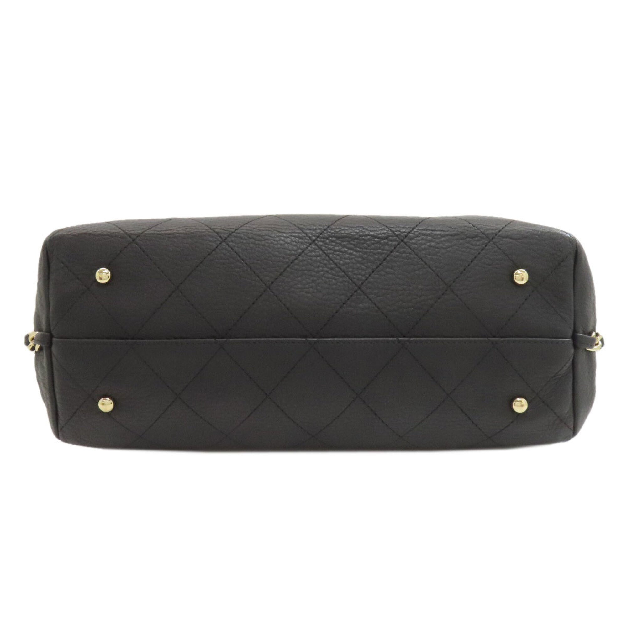 Chanel Matelasse Black Leather Tote Bag (Pre-Owned)