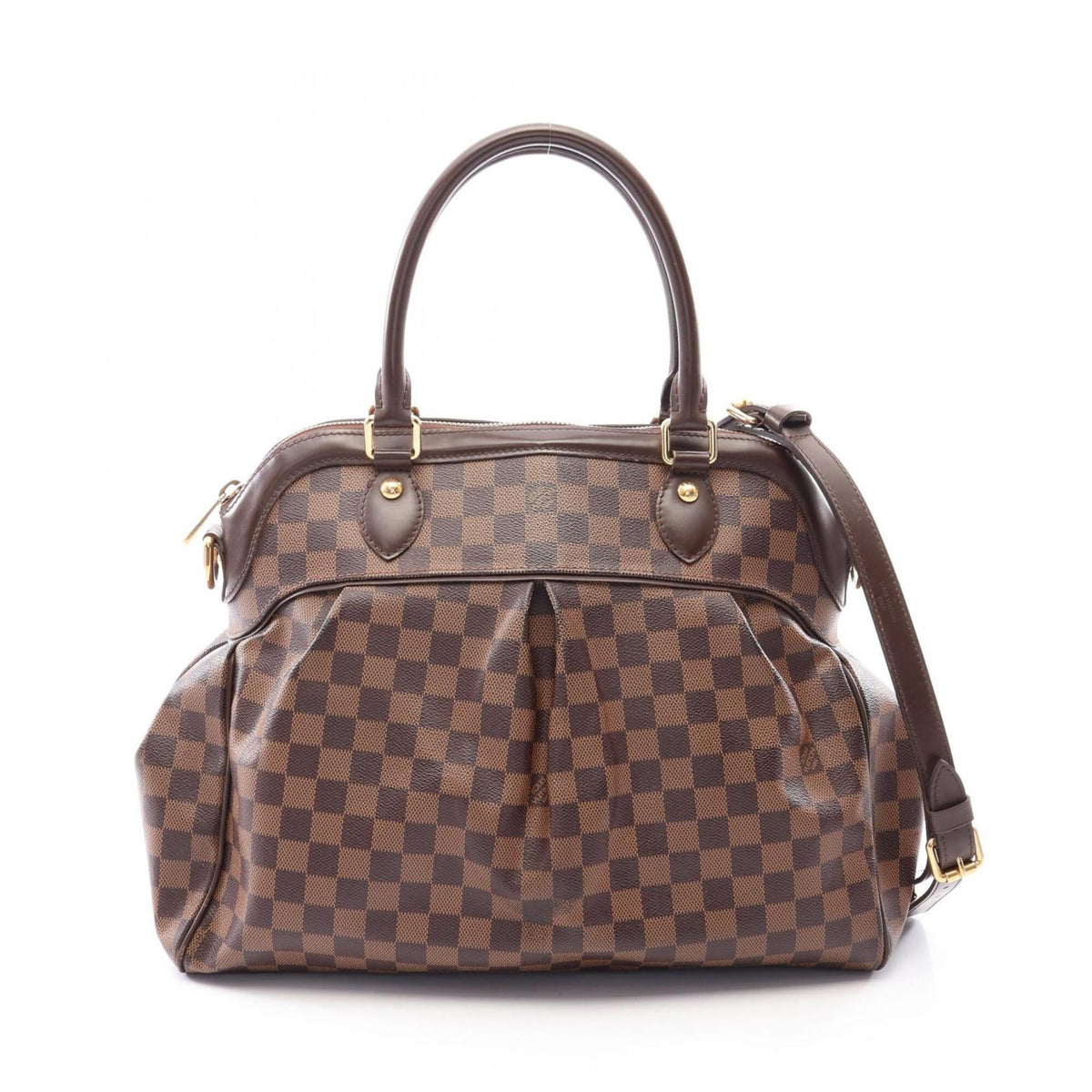 Louis Vuitton Brown Coated Canvas Leather Handbag (Pre-Owned)