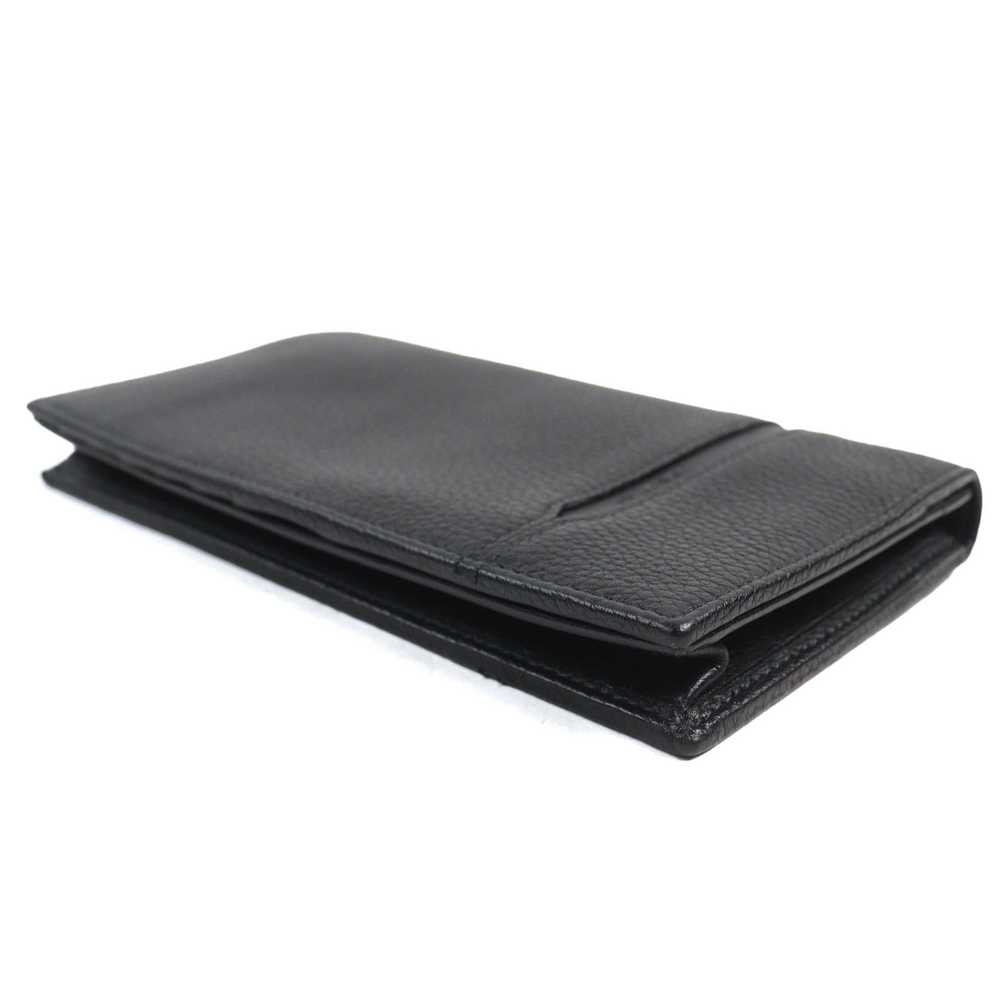Bvlgari Black Leather Long Wallet (Bi-Fold) (Pre-Owned)