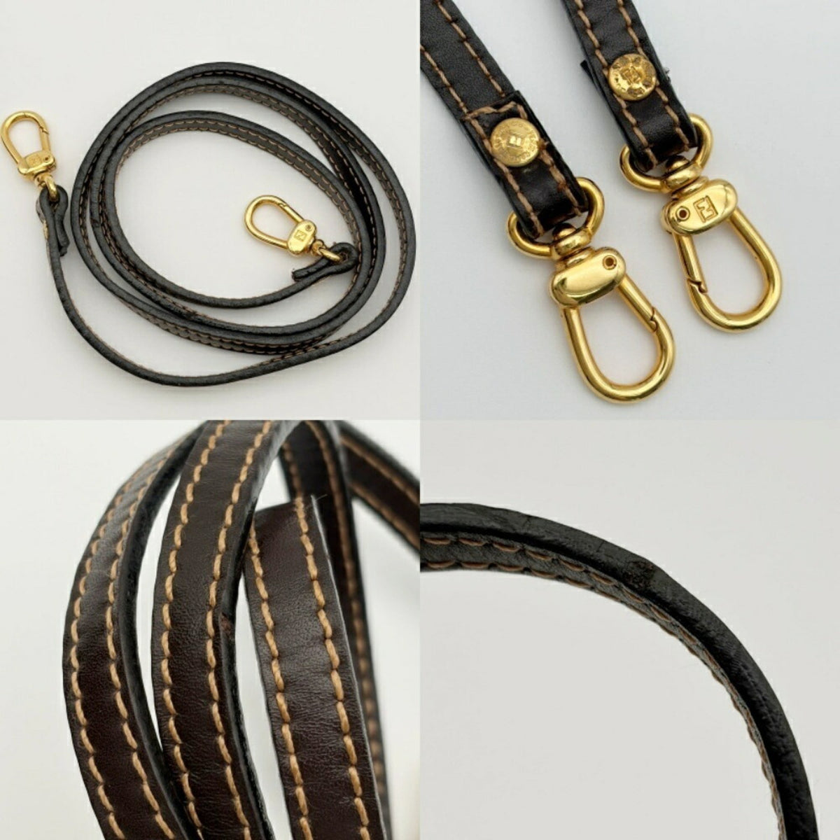 Fendi Brown Canvas Leather Shoulder Bag (Pre-Owned)