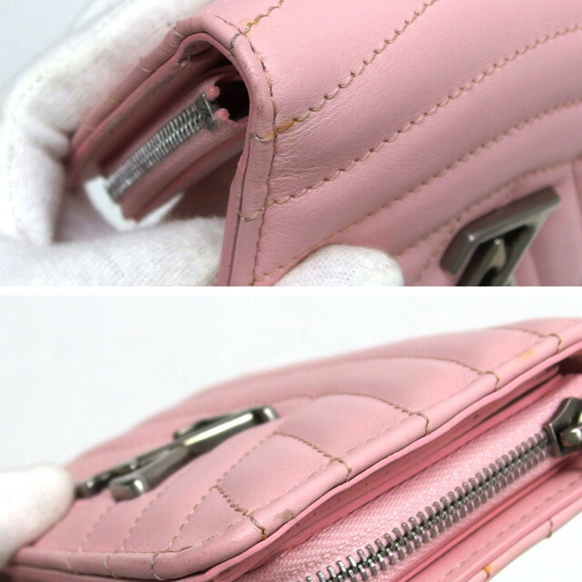 Louis Vuitton Pink Leather Wallet (Bi-Fold) (Pre-Owned)