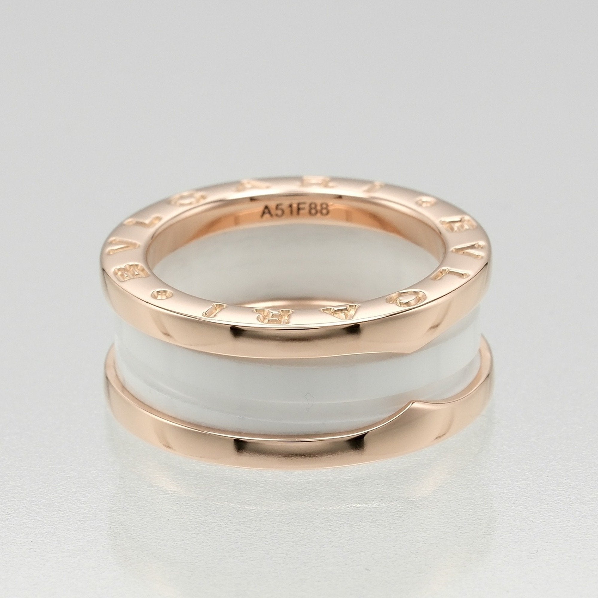 Bvlgari B.Zero1 Pink Gold Ceramic Pink Gold (18K) Band Ring (Pre-Owned)
