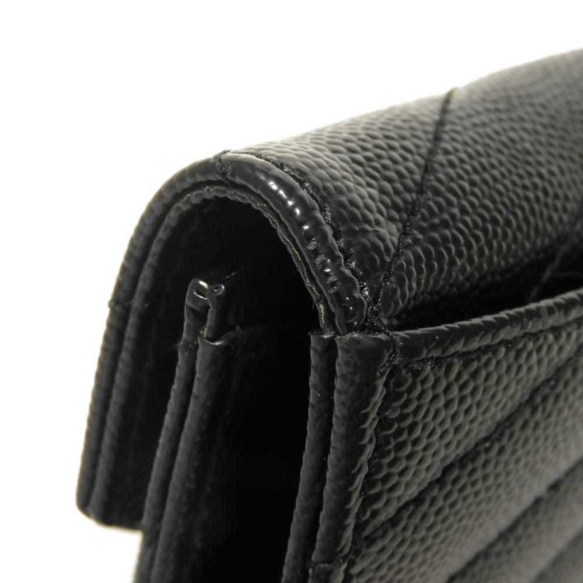 Yves Saint Laurent Black Leather Bill Wallet (Bi-Fold) (Pre-Owned)
