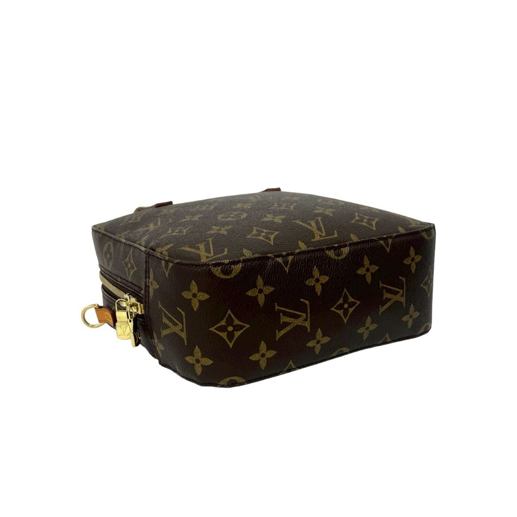 Louis Vuitton Brown Leather Pvc Handbag Shoulder Bag (Pre-Owned)