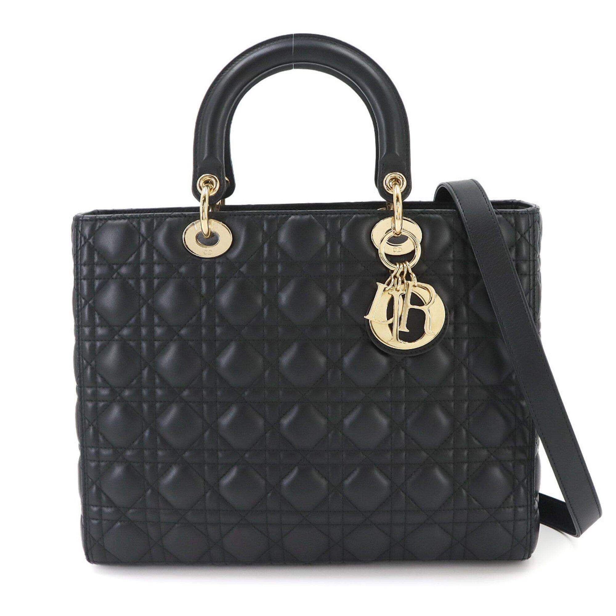 Christian Dior Black Leather Handbag (Pre-Owned)