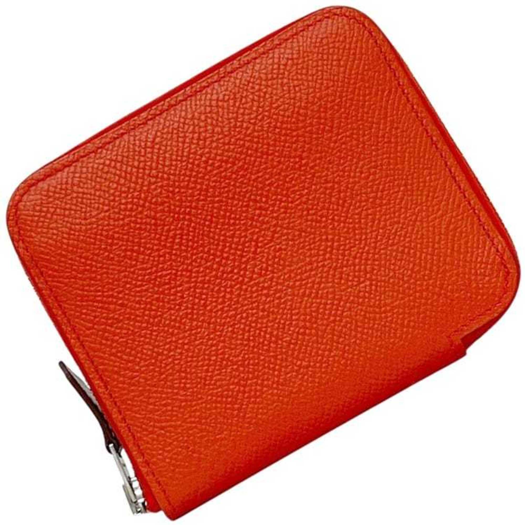 Hermes Red Color Leather Coin Purse/Coin Case (Pre-Owned)