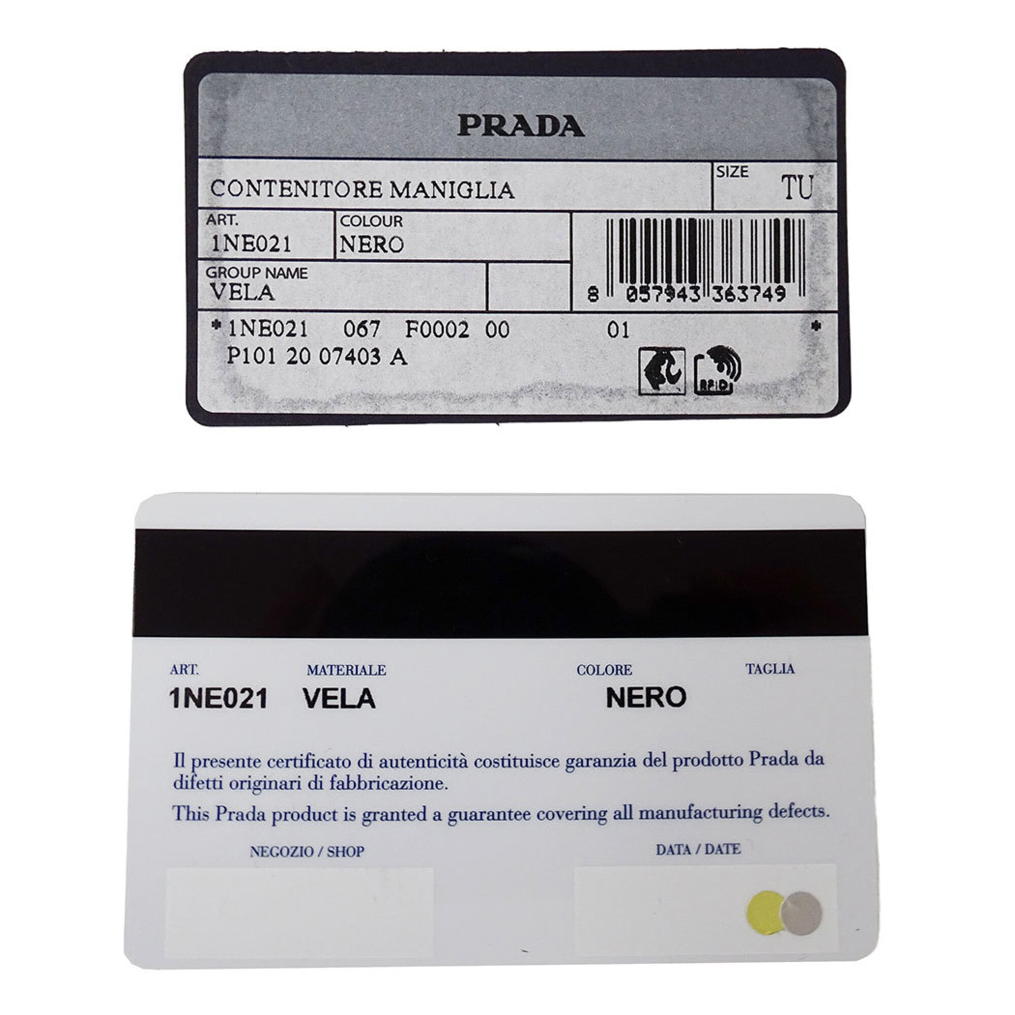 Prada Black Nylon Handbag Pouch (Pre-Owned)