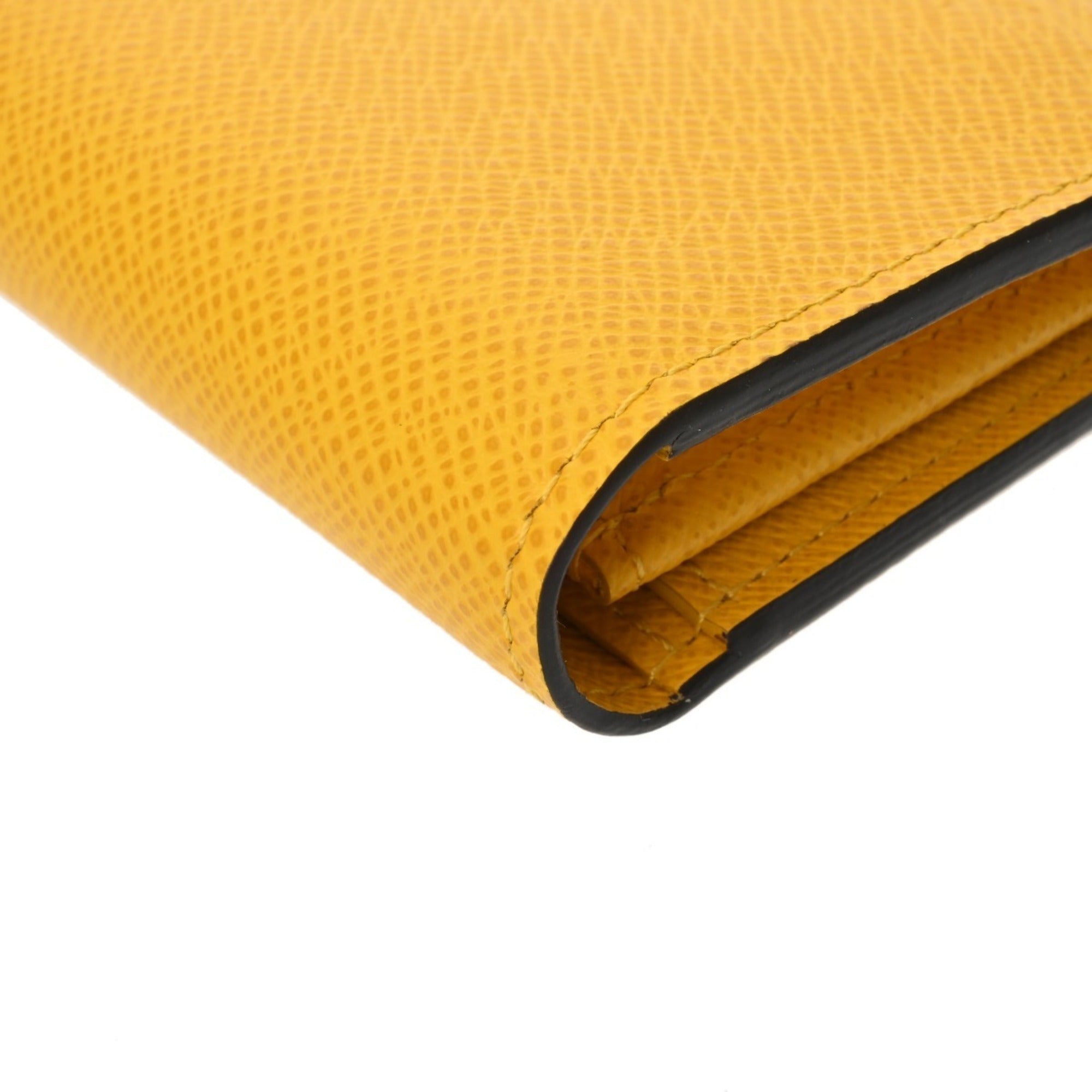 Louis Vuitton Taiga Jaune Leather Long Wallet (Bi-Fold) (Pre-Owned)
