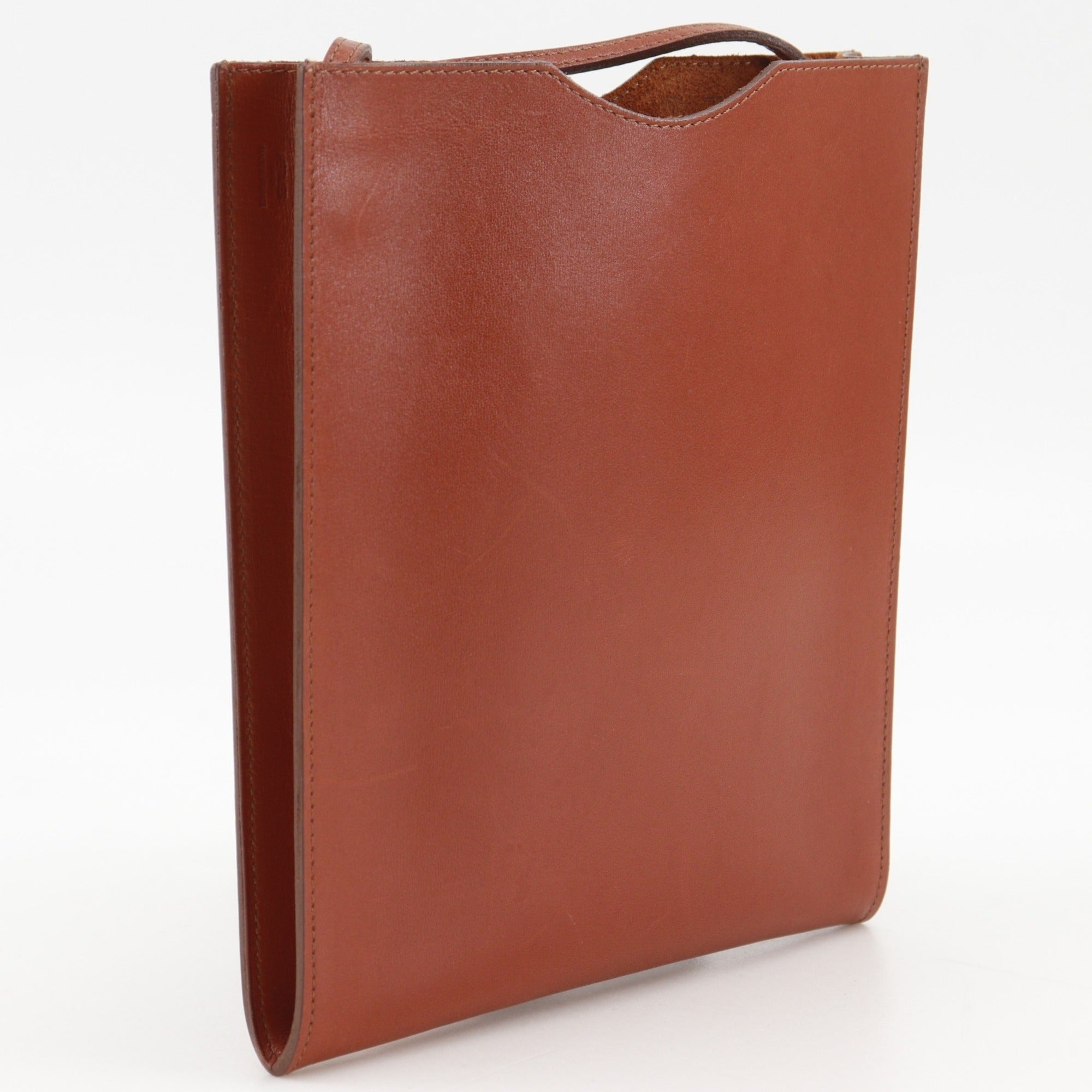 Hermes Brown Red Color Box Calf Leather Shoulder Bag (Pre-Owned)