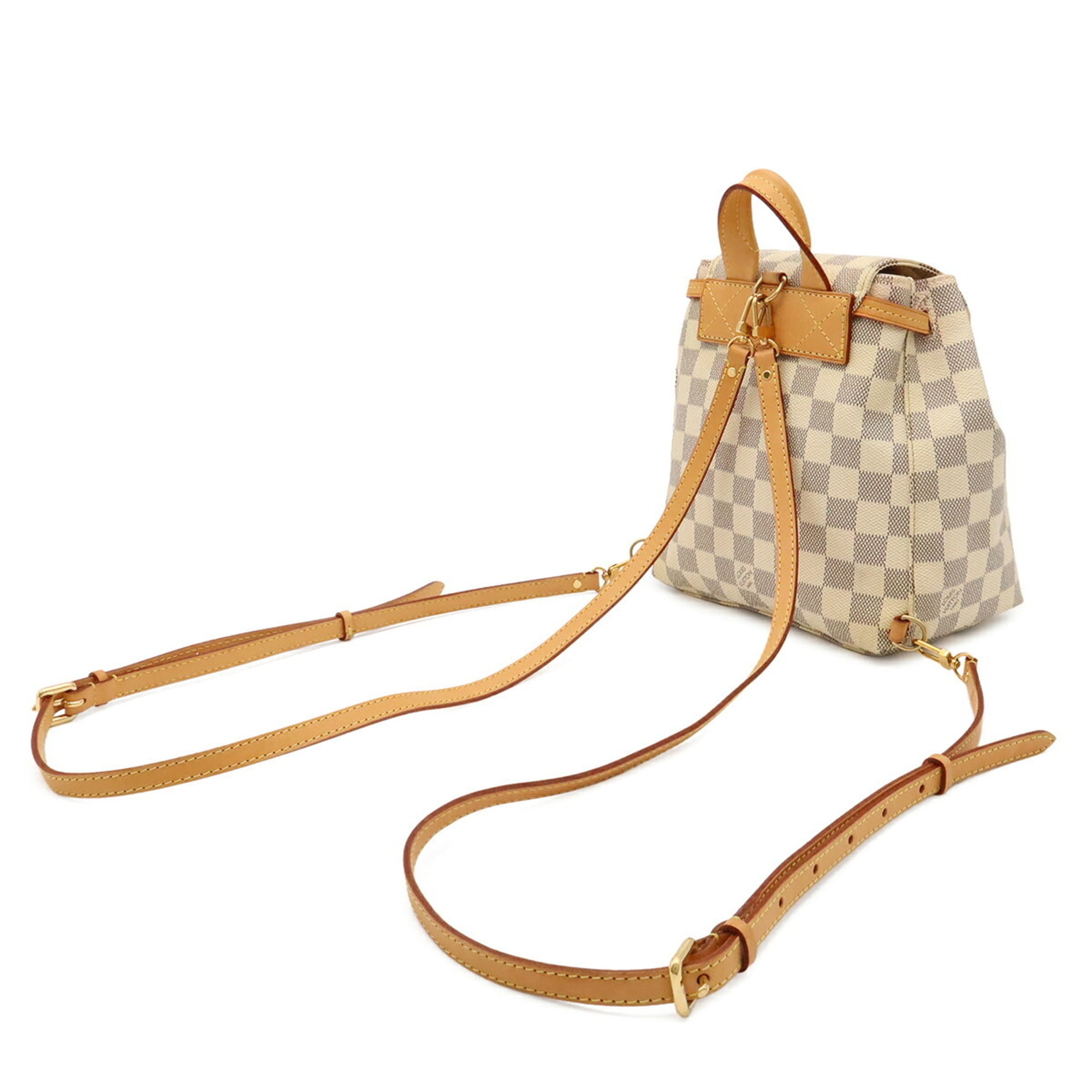 Louis Vuitton Damier Azur Ivory Damier Azur Backpack Shoulder Bag (Pre-Owned)