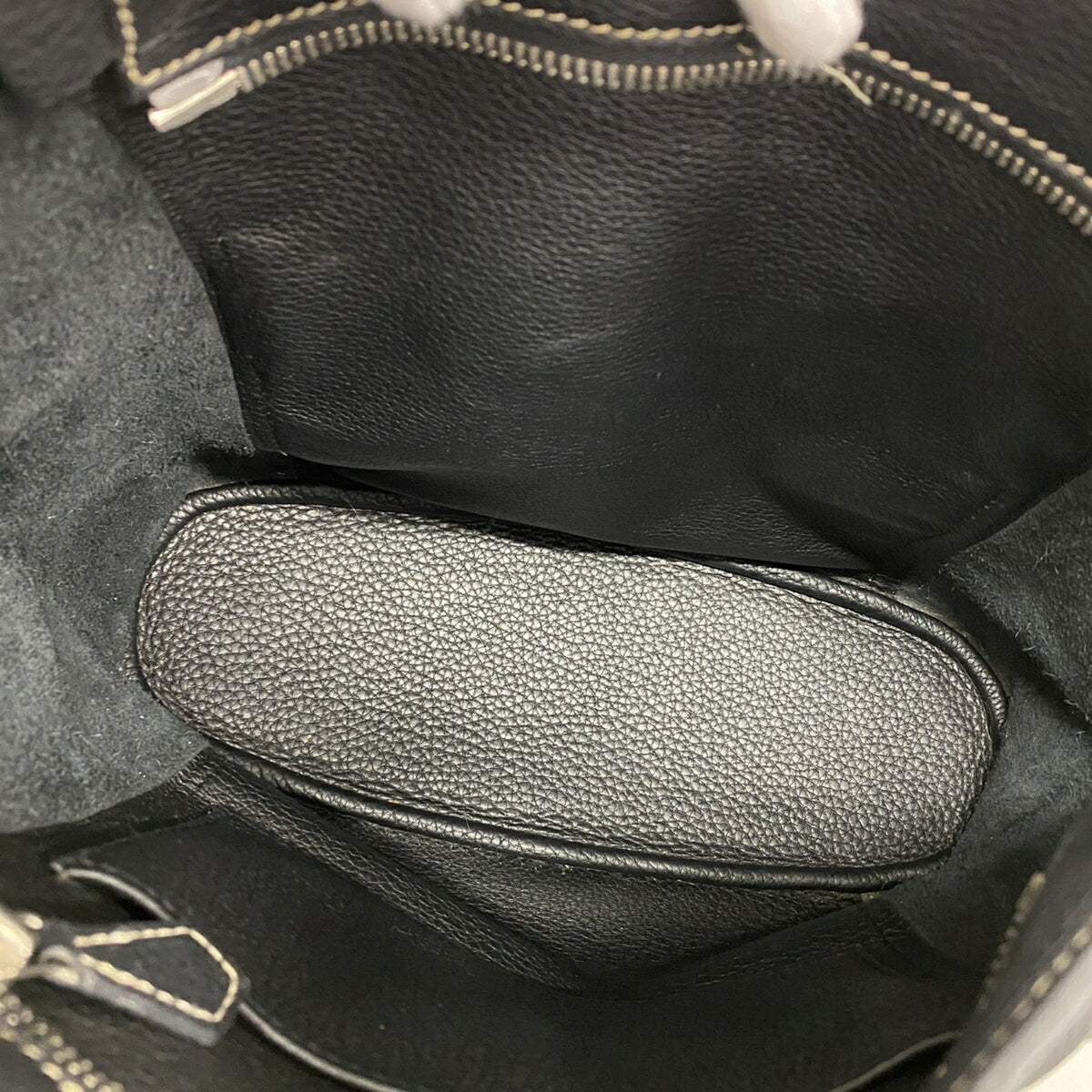Hermes Black Taurillon Clemence Leather Shoulder Bag (Pre-Owned)