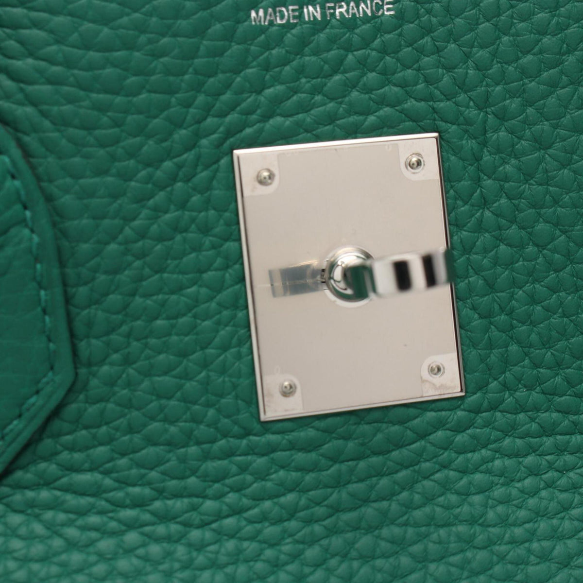 Hermes Green Taurillon Clemence Leather Leather Handbag (Pre-Owned)