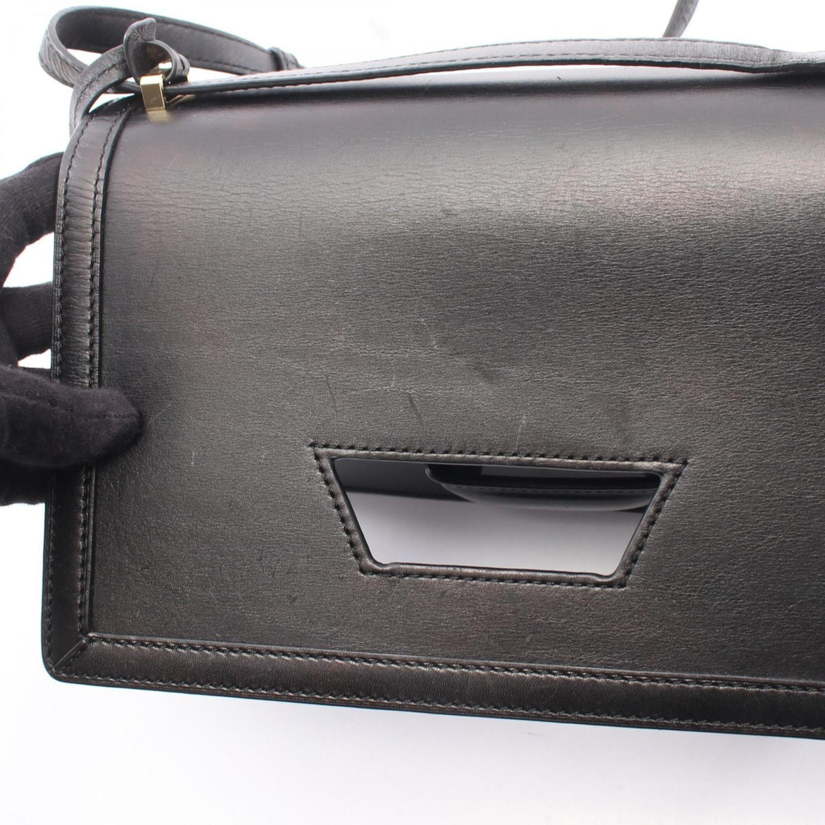 Loewe Black Leather Handbag Shoulder Bag (Pre-Owned)