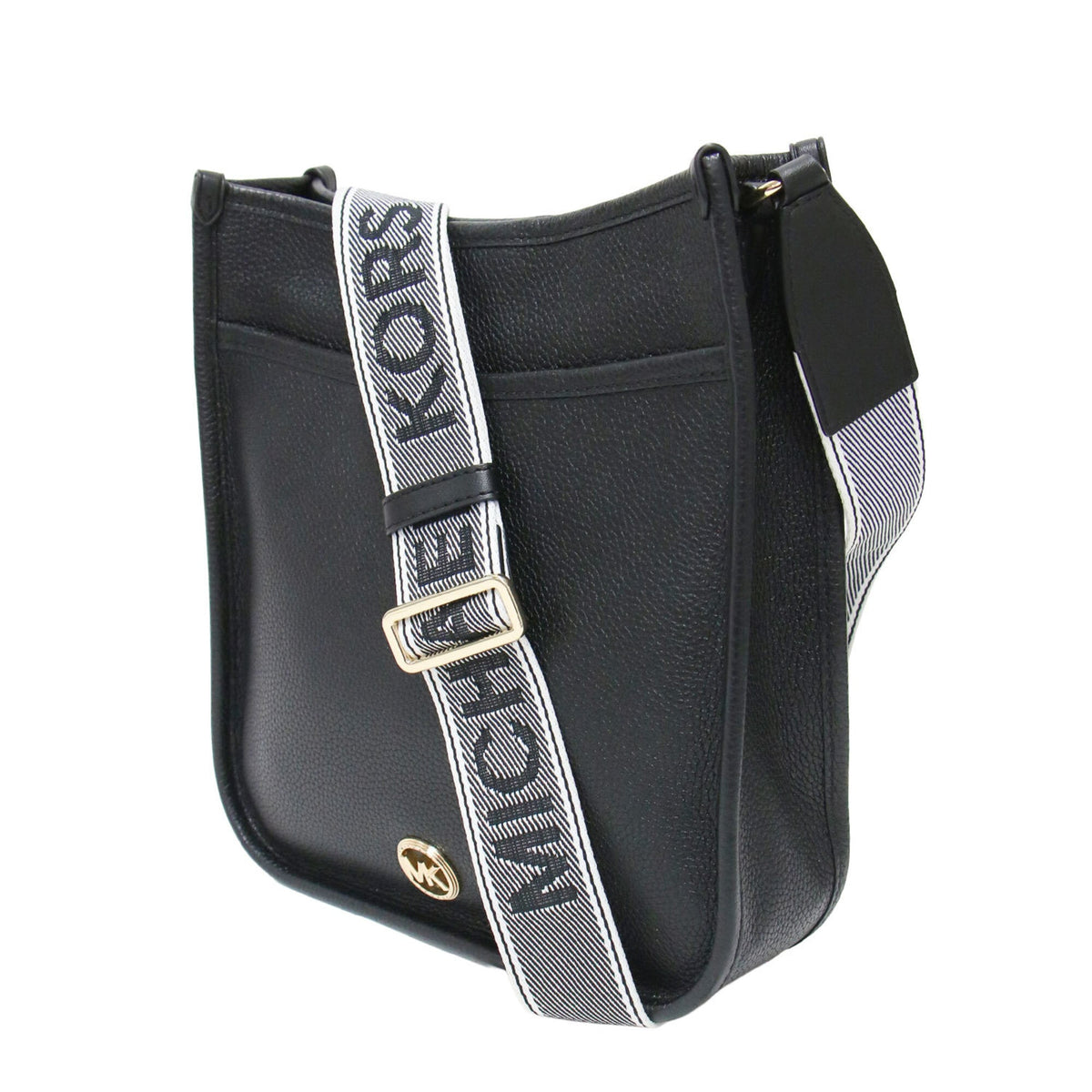 Michael Kors Black Leather Messenger Bag (Pre-Owned)
